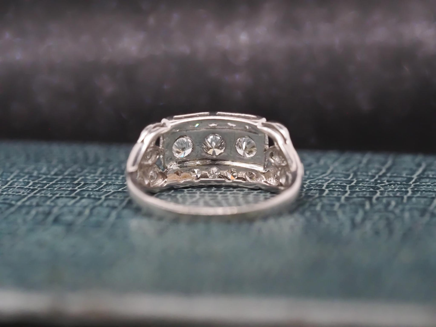 Circa 1940s Platinum Diamond Engagement Ring