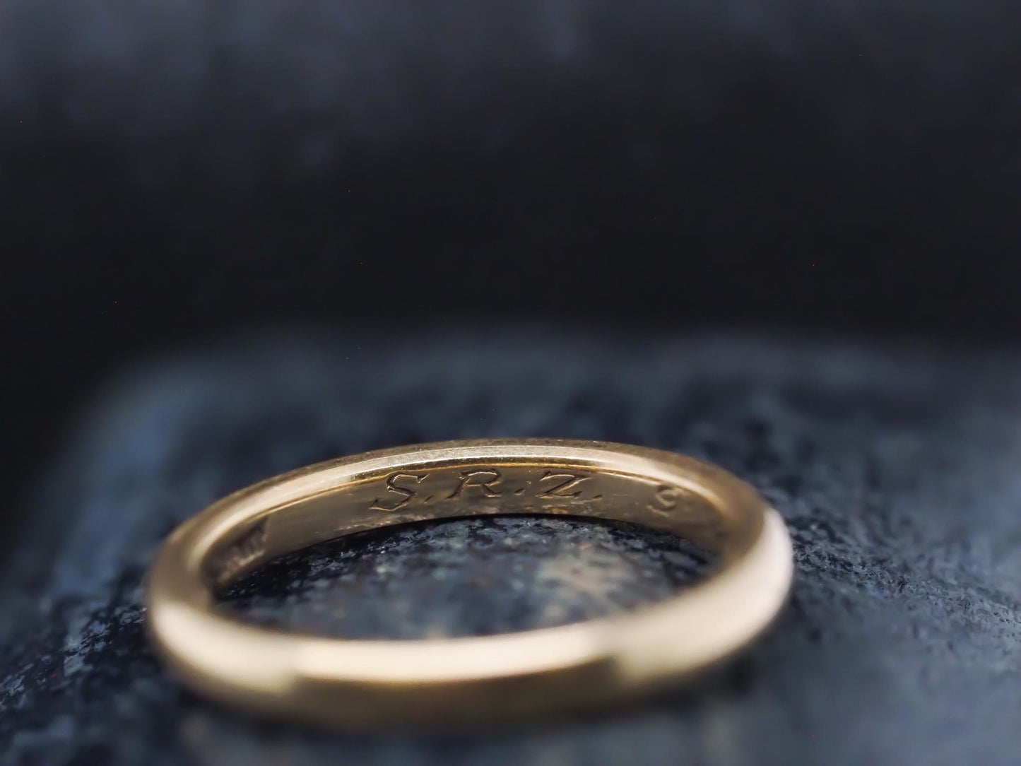 Vintage 18K Yellow Gold Tiffany & Co Engagement Ring and Band Set