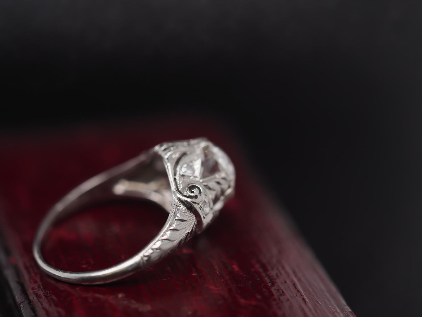 Platinum Edwardian 1.25ct Old Mine Diamond Engagement Ring