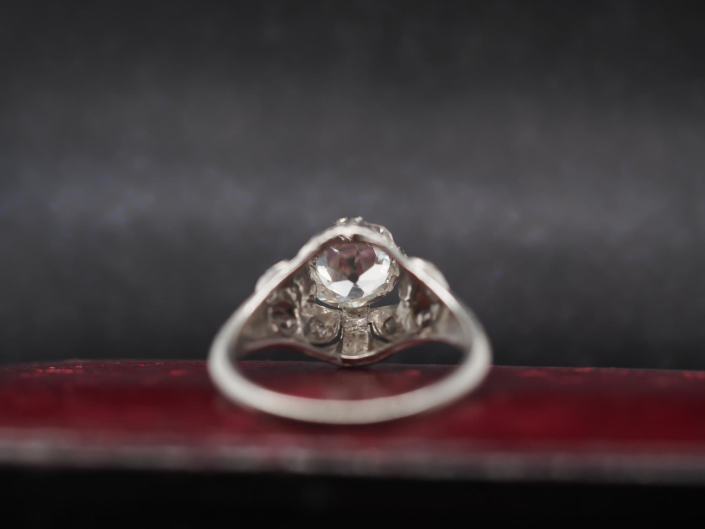 Platinum Edwardian 1.25ct Old Mine Diamond Engagement Ring