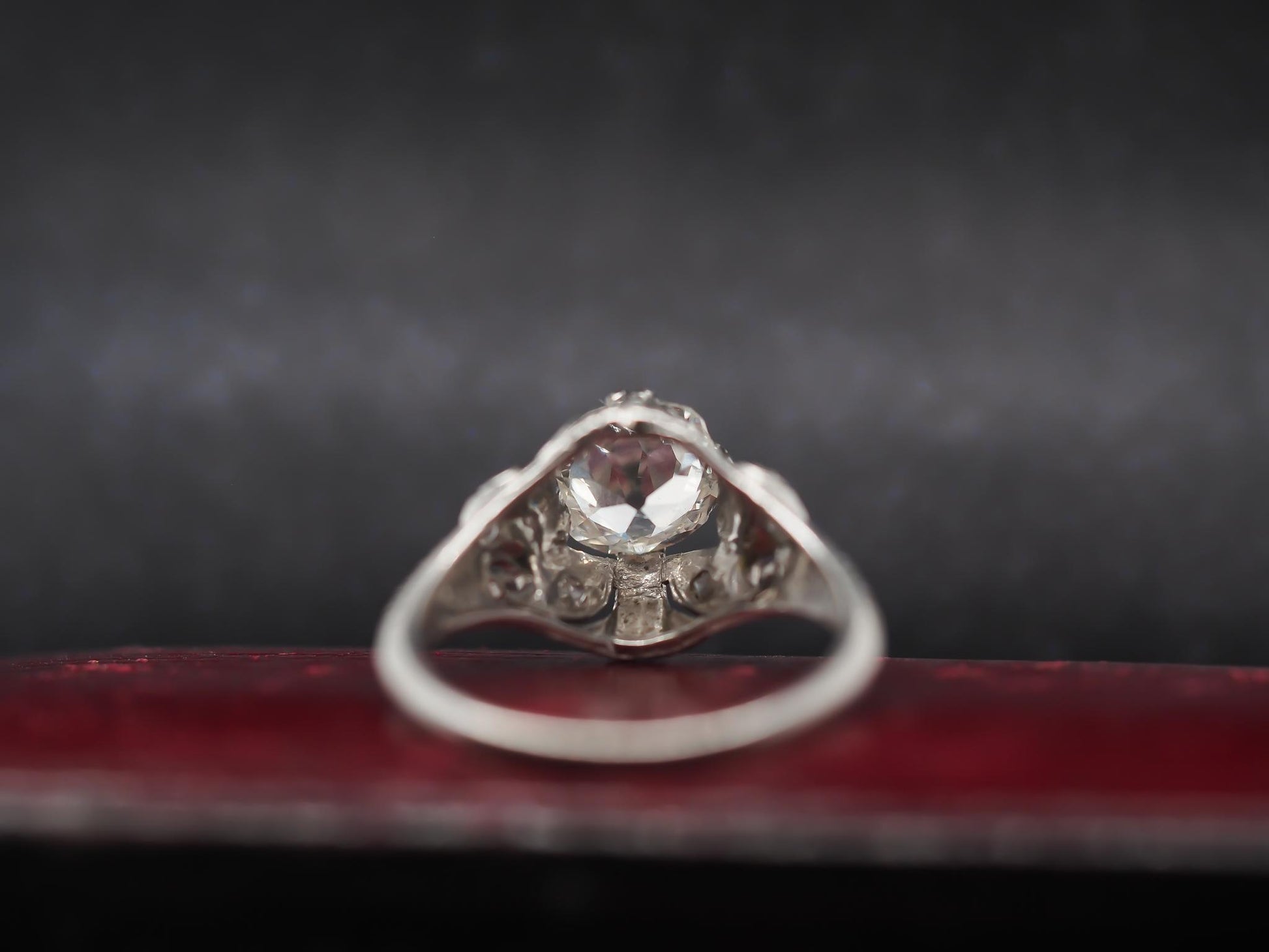 Platinum Edwardian 1.25ct Old Mine Diamond Engagement Ring