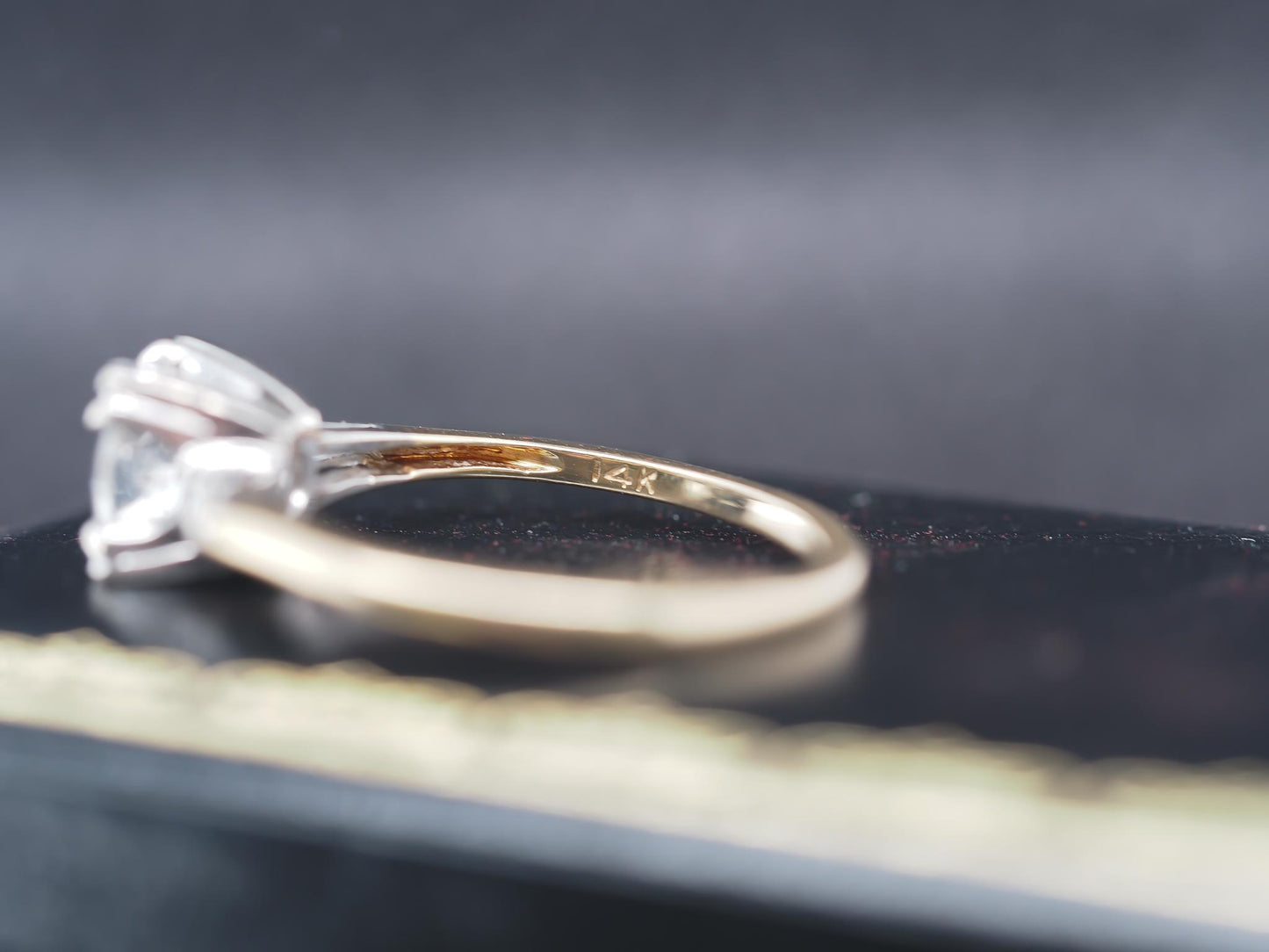 1940s 14K Two Tone Gold 1.15ct Old European Diamond Ring