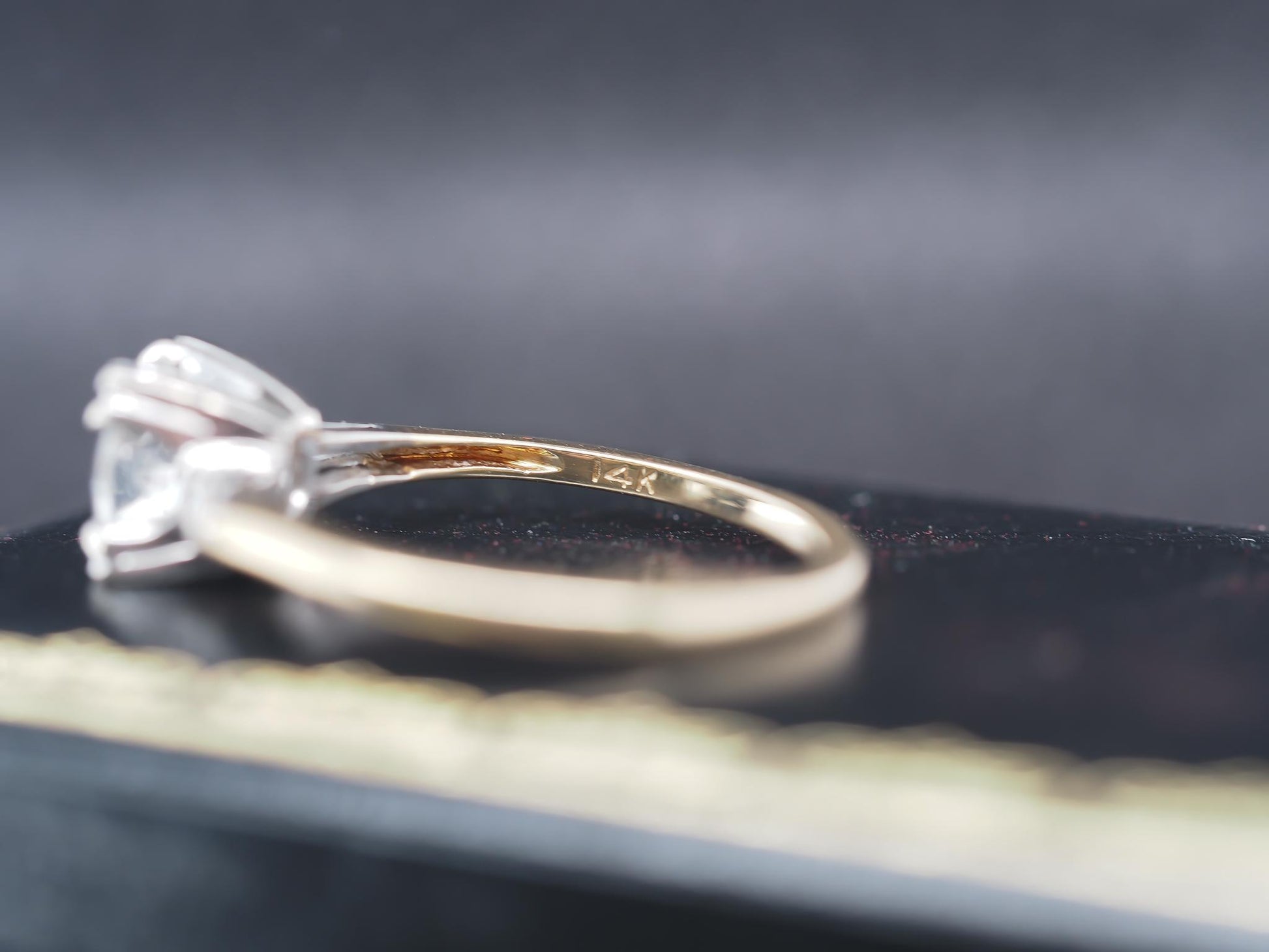 1940s 14K Two Tone Gold 1.15ct Old European Diamond Ring