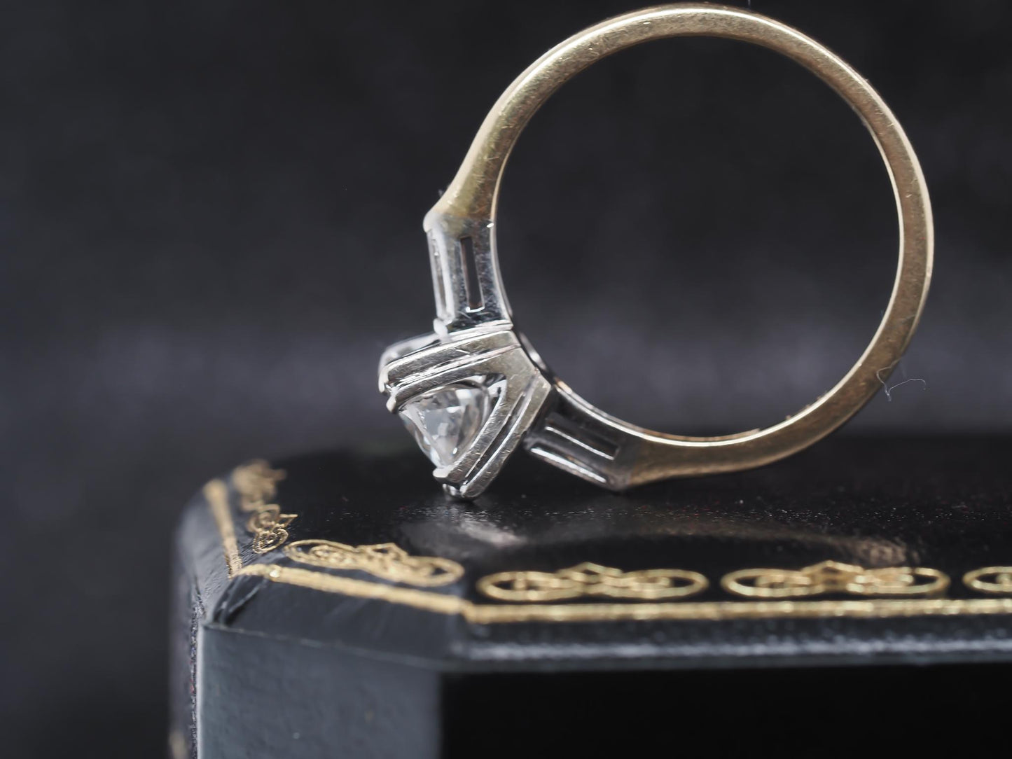 1940s 14K Two Tone Gold 1.15ct Old European Diamond Ring
