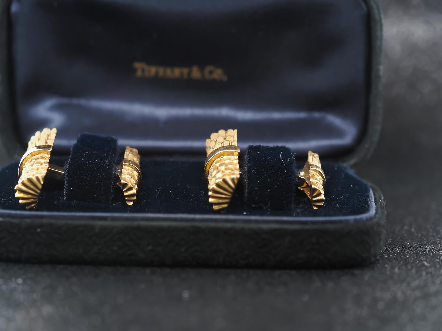 Vintage 18K Yellow Gold Tiffany & Co. Cufflinks