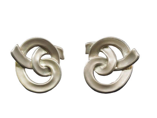 Estate Circa 1984 Angela Cummings 18K Yellow Gold Knot Earrings - VHK#987