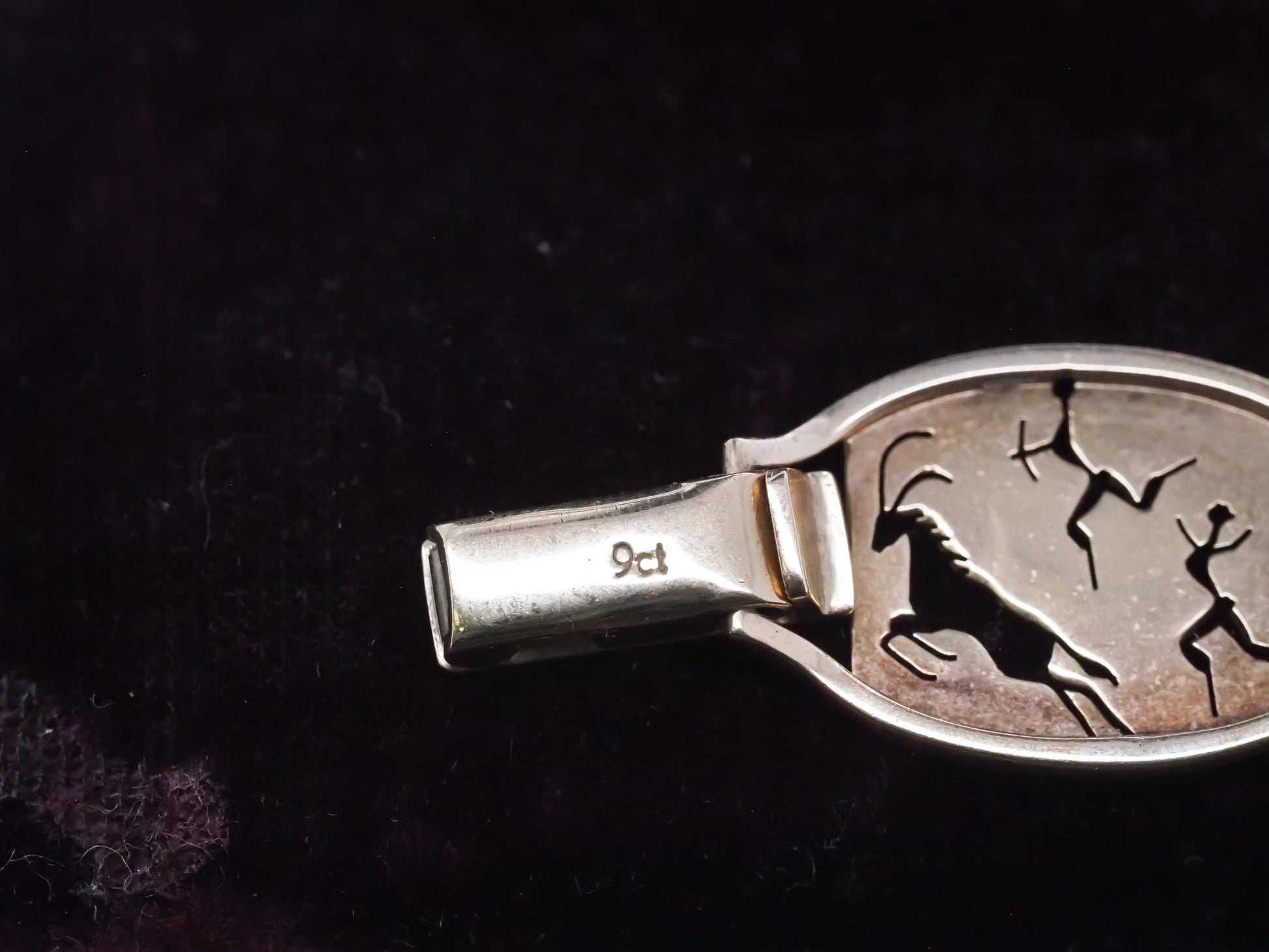 Estate South Africa 9kt Yellow Gold Tribal Art Bracelet - VHK#964