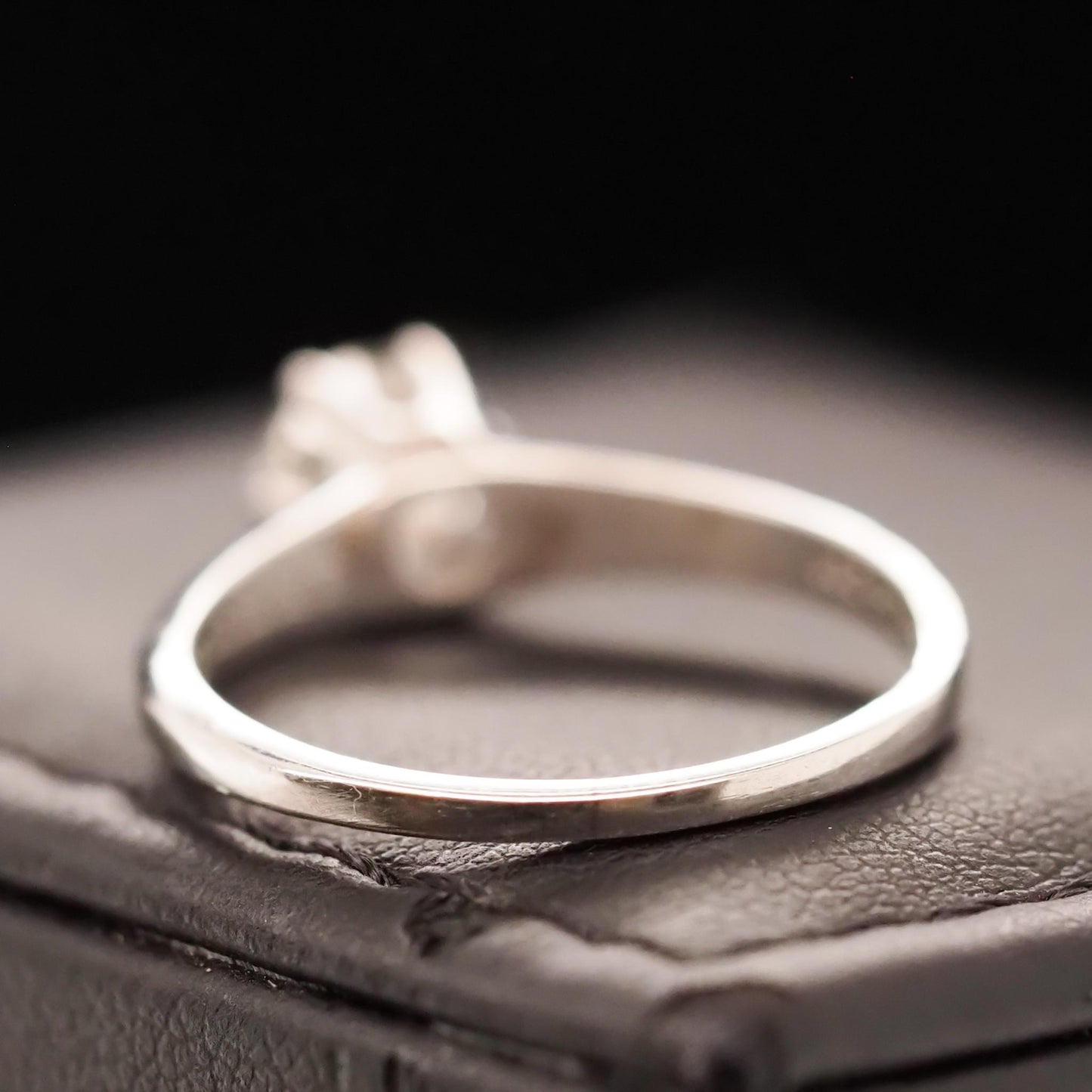 1946 Engraved Platinum Art Deco .65ct Old European Brilliant Engagement Ring -