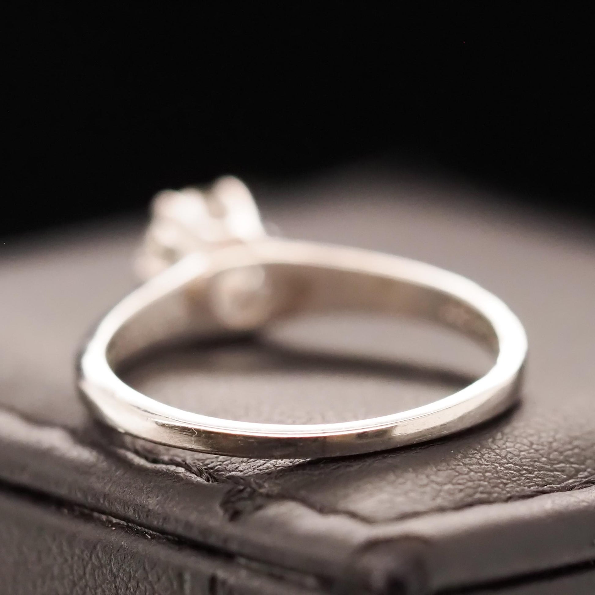 1946 Engraved Platinum Art Deco .65ct Old European Brilliant Engagement Ring -