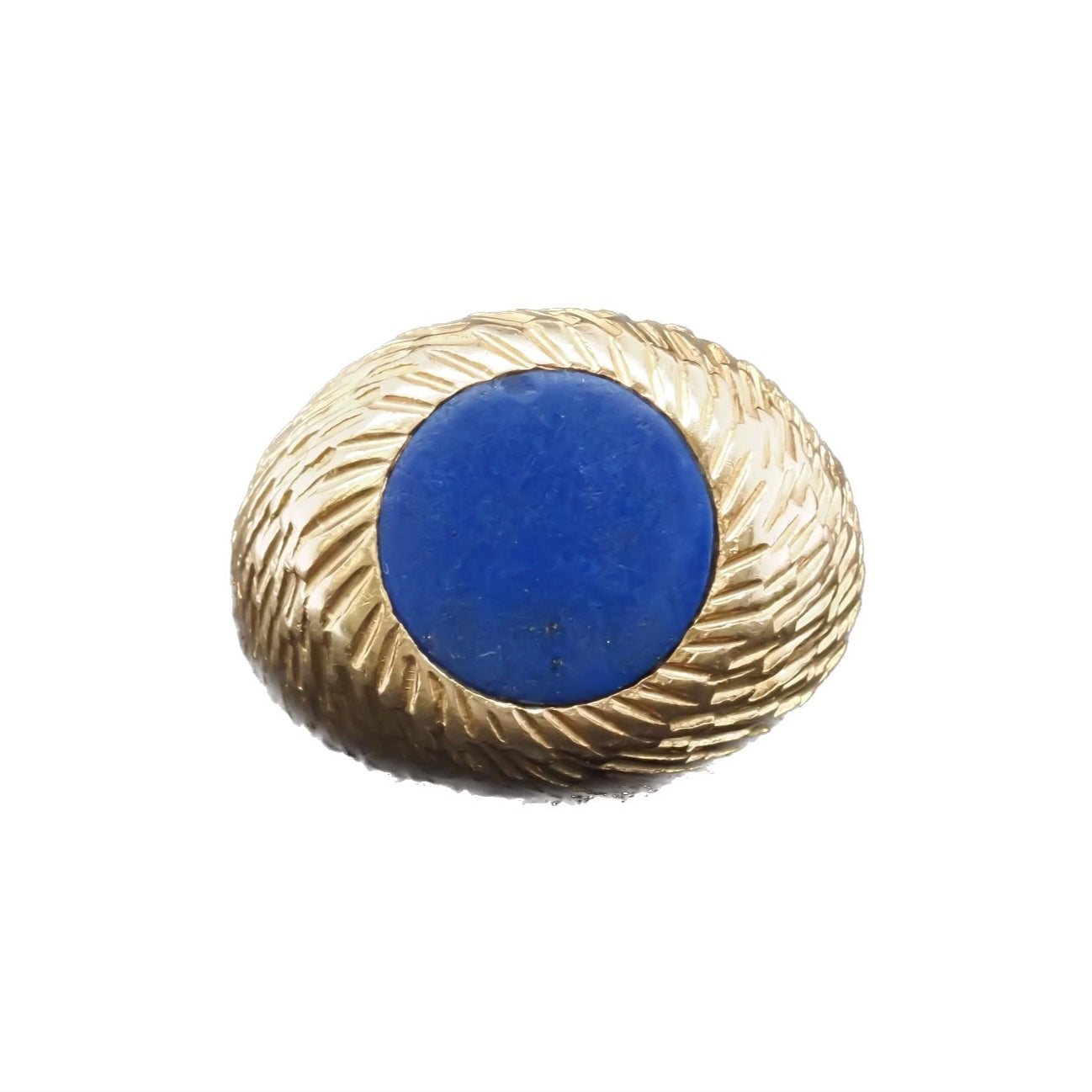 Estate TIFFANY & CO. Studios France, 18K Yellow Gold Lapis Ring - VHK#416b