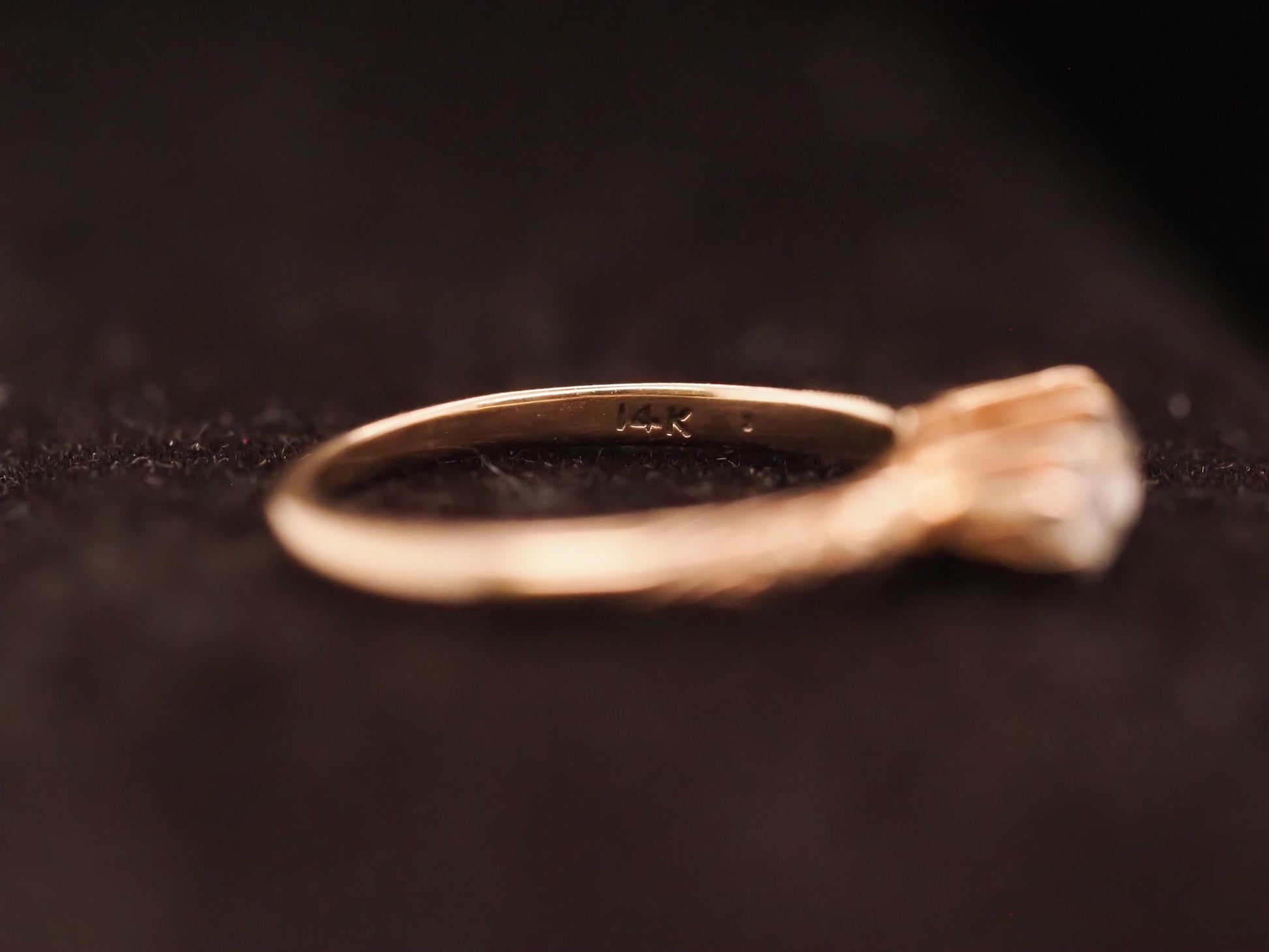 Circa 1900s Edwardian 14K Yellow Gold 3 Stone Old Mine Ring - VHK#625a