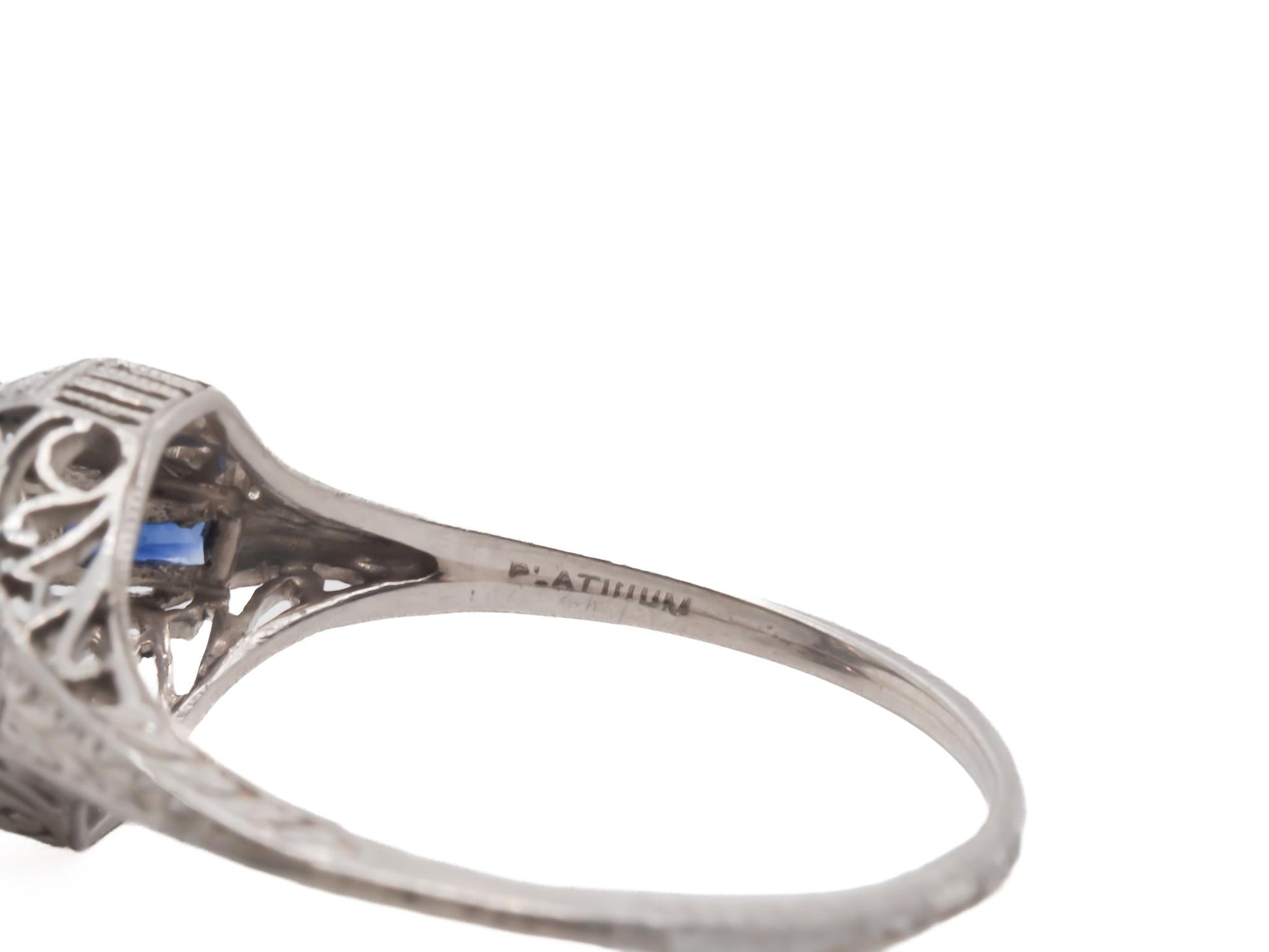 Estate Art Deco Platinum GIA 1.12ct Old European Diamond Ring - VEG#58a