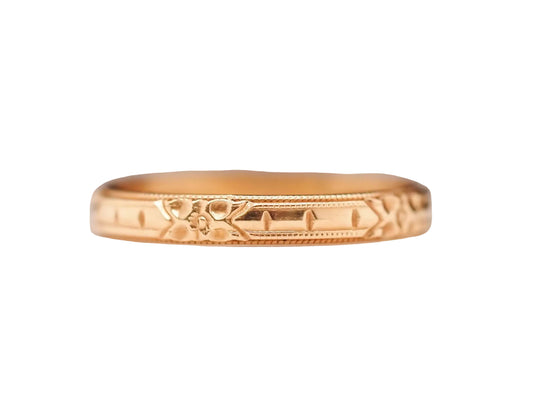 Vintage 14K Yellow Gold Wedding Band - VHK#627