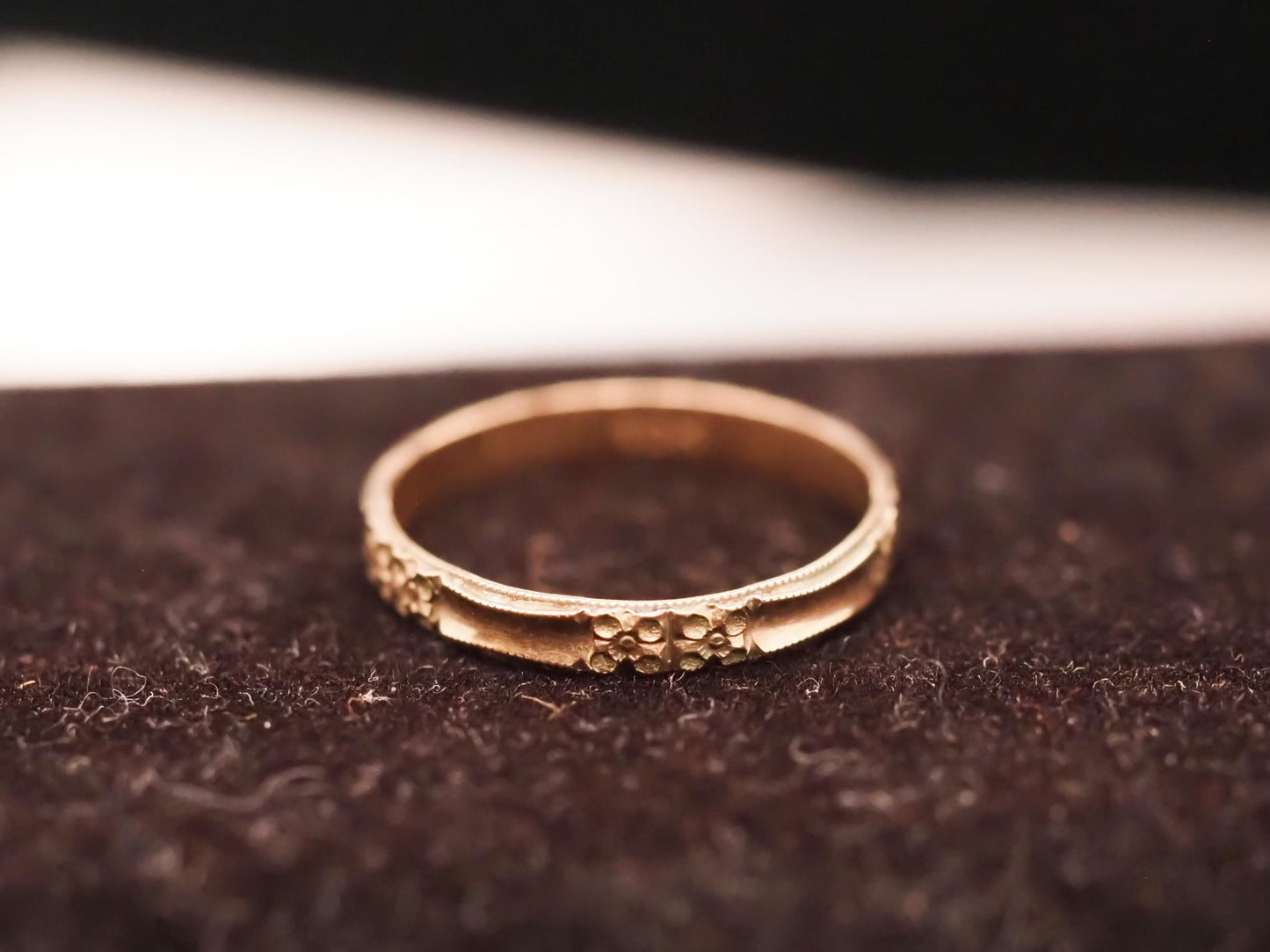 Vintage 1930s 10K Yellow Gold Wedding Band - VHK#628