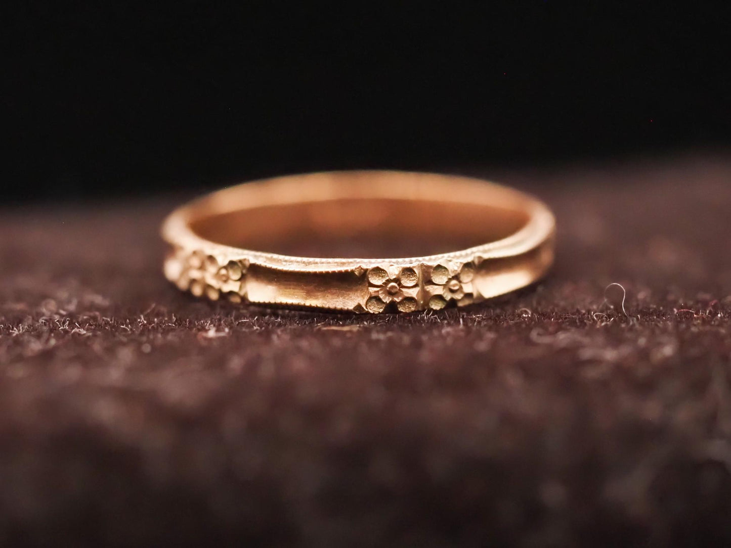 Vintage 1930s 10K Yellow Gold Wedding Band - VHK#628