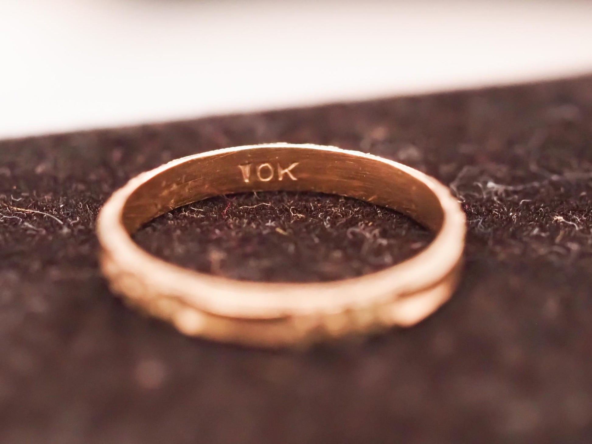 Vintage 1930s 10K Yellow Gold Wedding Band - VHK#628