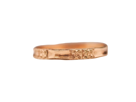 Vintage 1930s 10K Yellow Gold Wedding Band - VHK#628