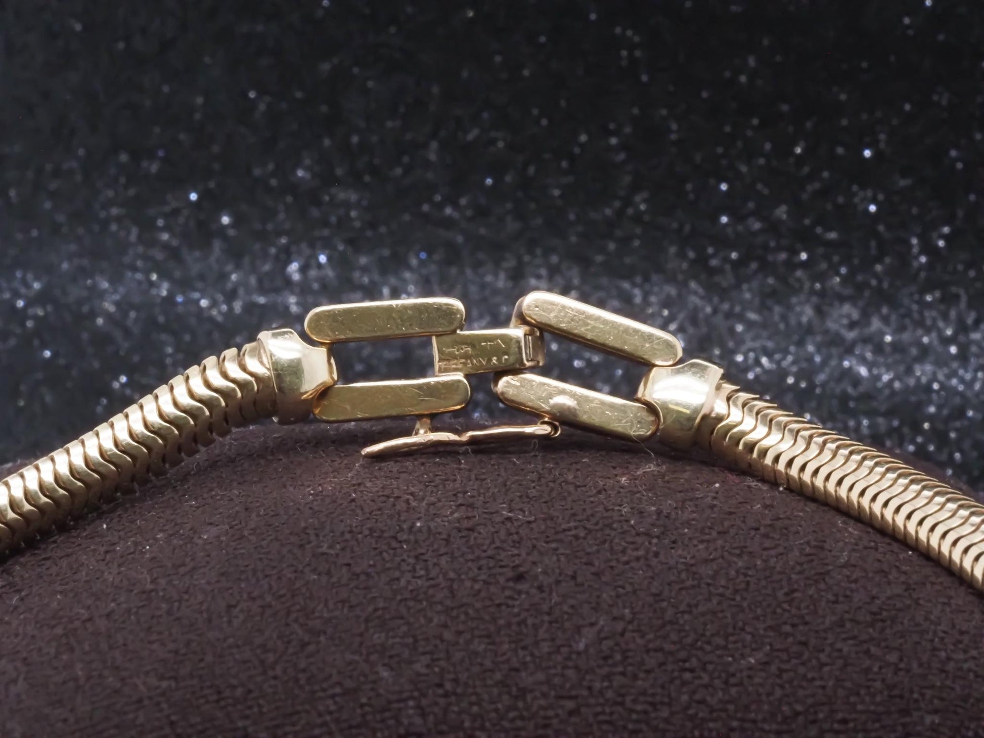 Estate 14K Yellow Gold TIFFANY & CO. Snake Chain Necklace - VHK#451B