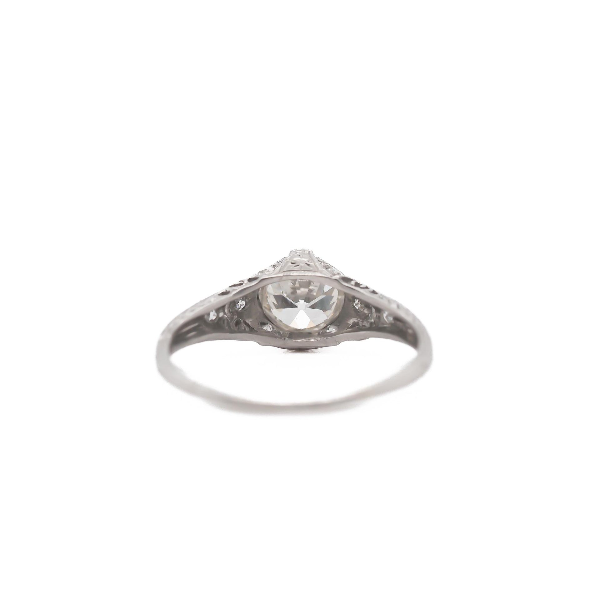 Circa 1900s GIA .92ct Old European Brilliant Diamond Engagement Ring - VEG#25b