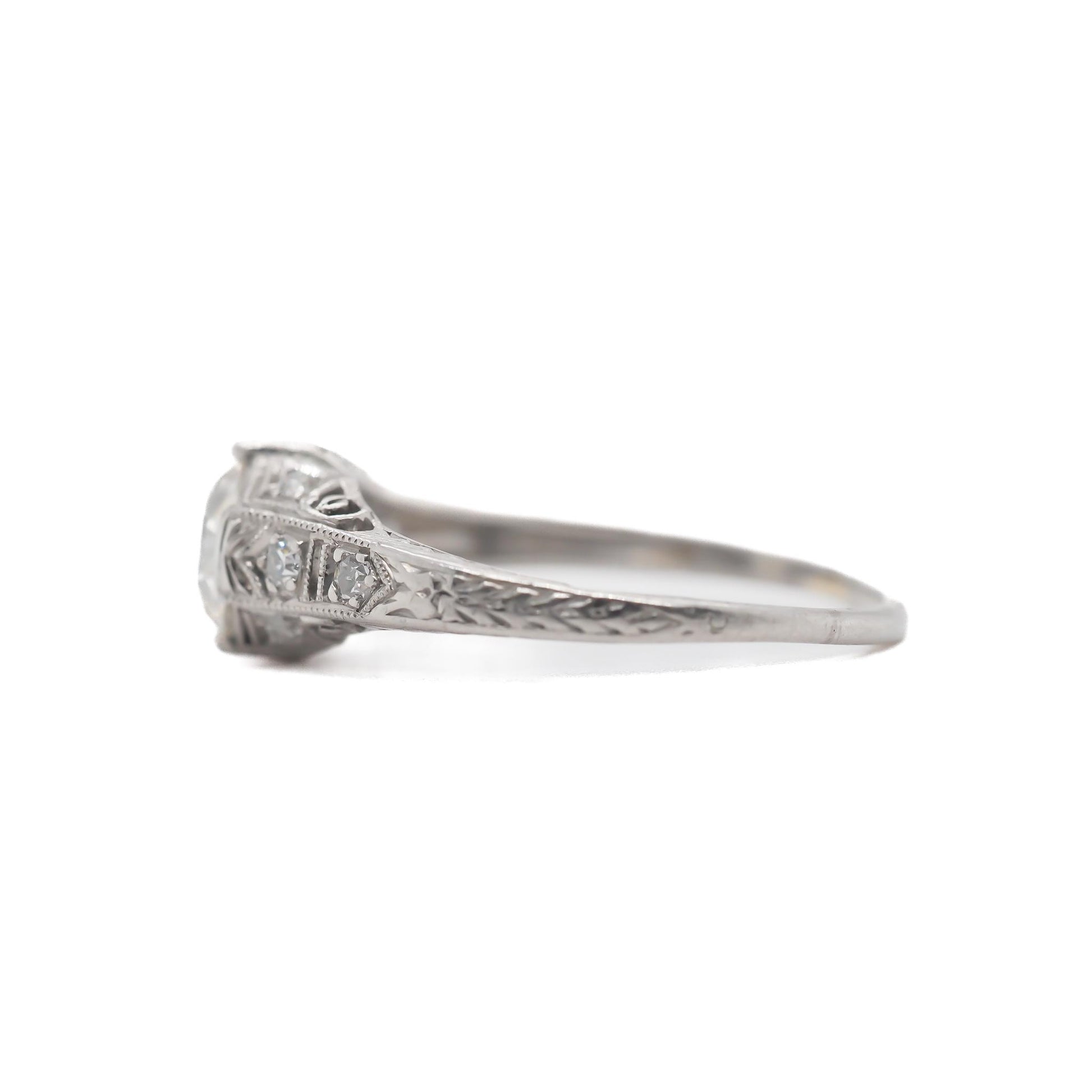 Circa 1900s GIA .92ct Old European Brilliant Diamond Engagement Ring - VEG#25b