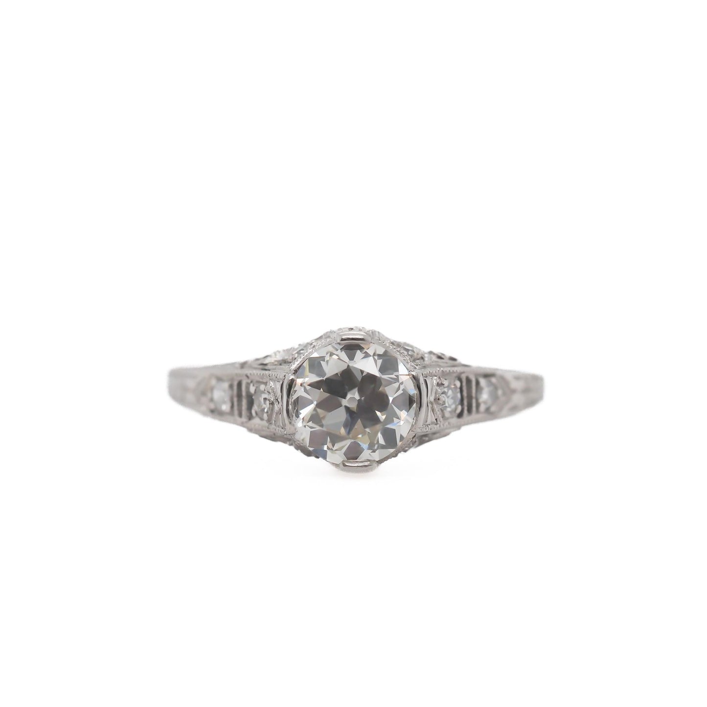 Circa 1900s GIA .92ct Old European Brilliant Diamond Engagement Ring - VEG#25b