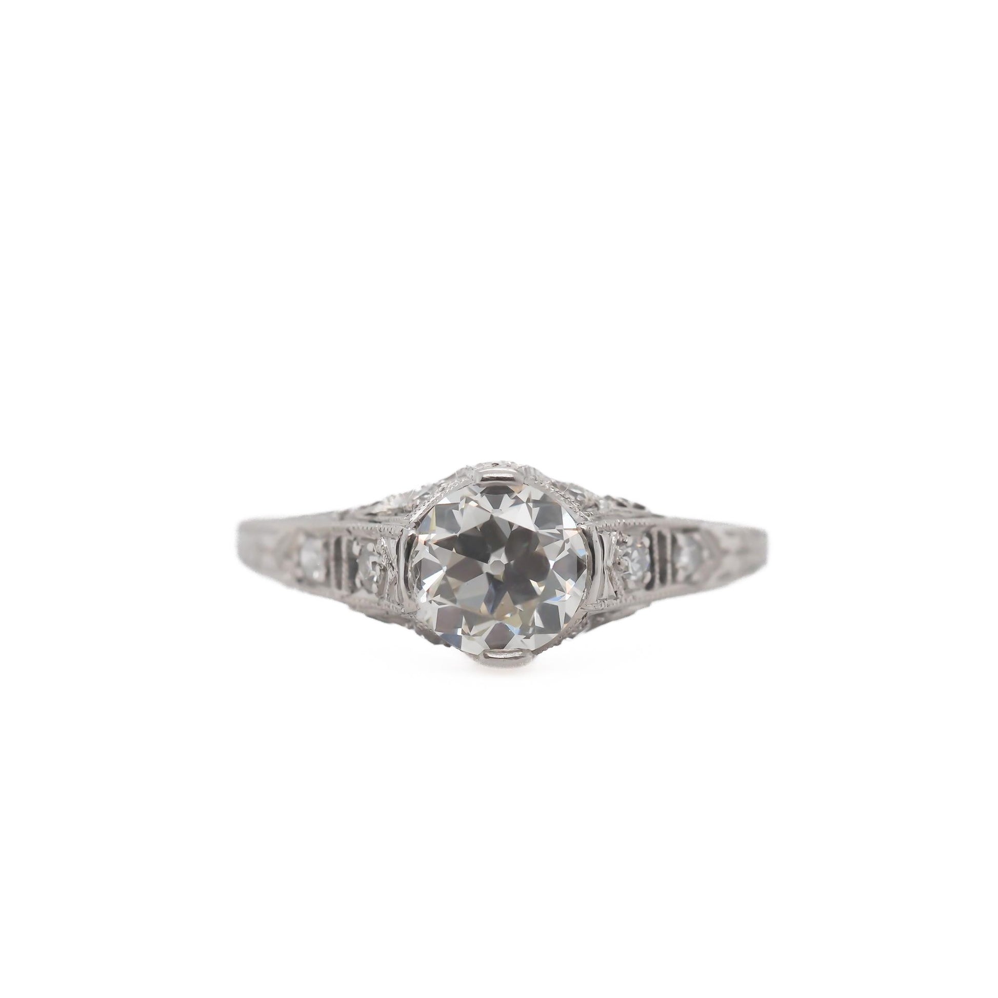 Circa 1900s GIA .92ct Old European Brilliant Diamond Engagement Ring - VEG#25b