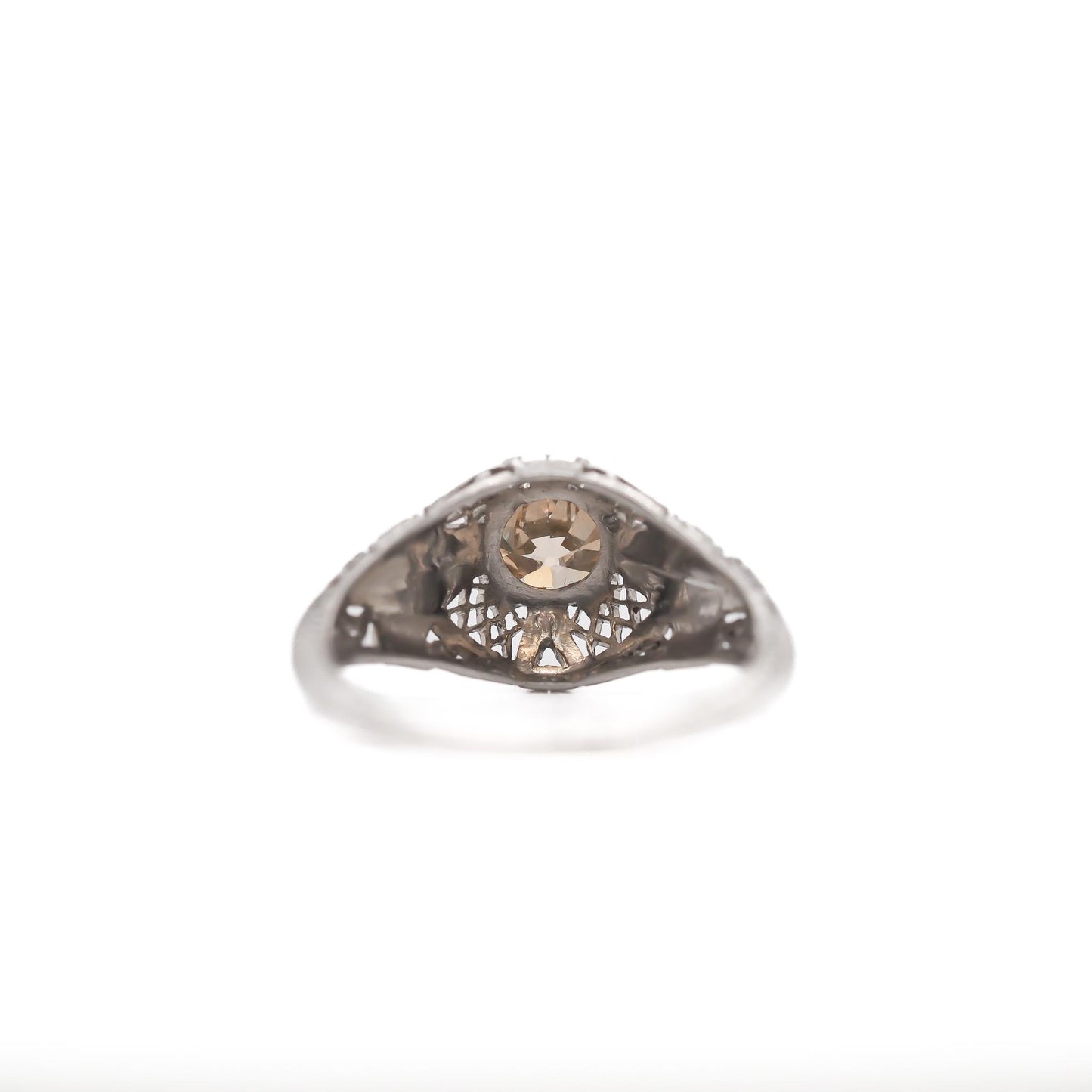 Circa 1900s GIA Fancy Brown Old European Brilliant Diamond Engagement Ring - VEG