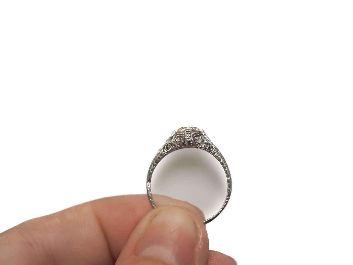 Circa 1900s GIA .92ct Old European Brilliant Diamond Engagement Ring - VEG#25b