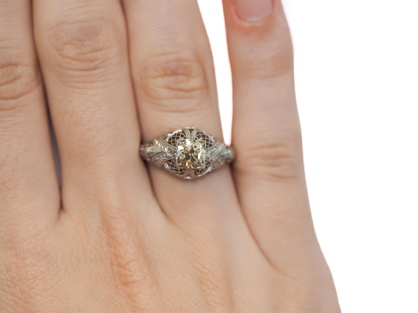 Circa 1900s GIA Fancy Brown Old European Brilliant Diamond Engagement Ring - VEG