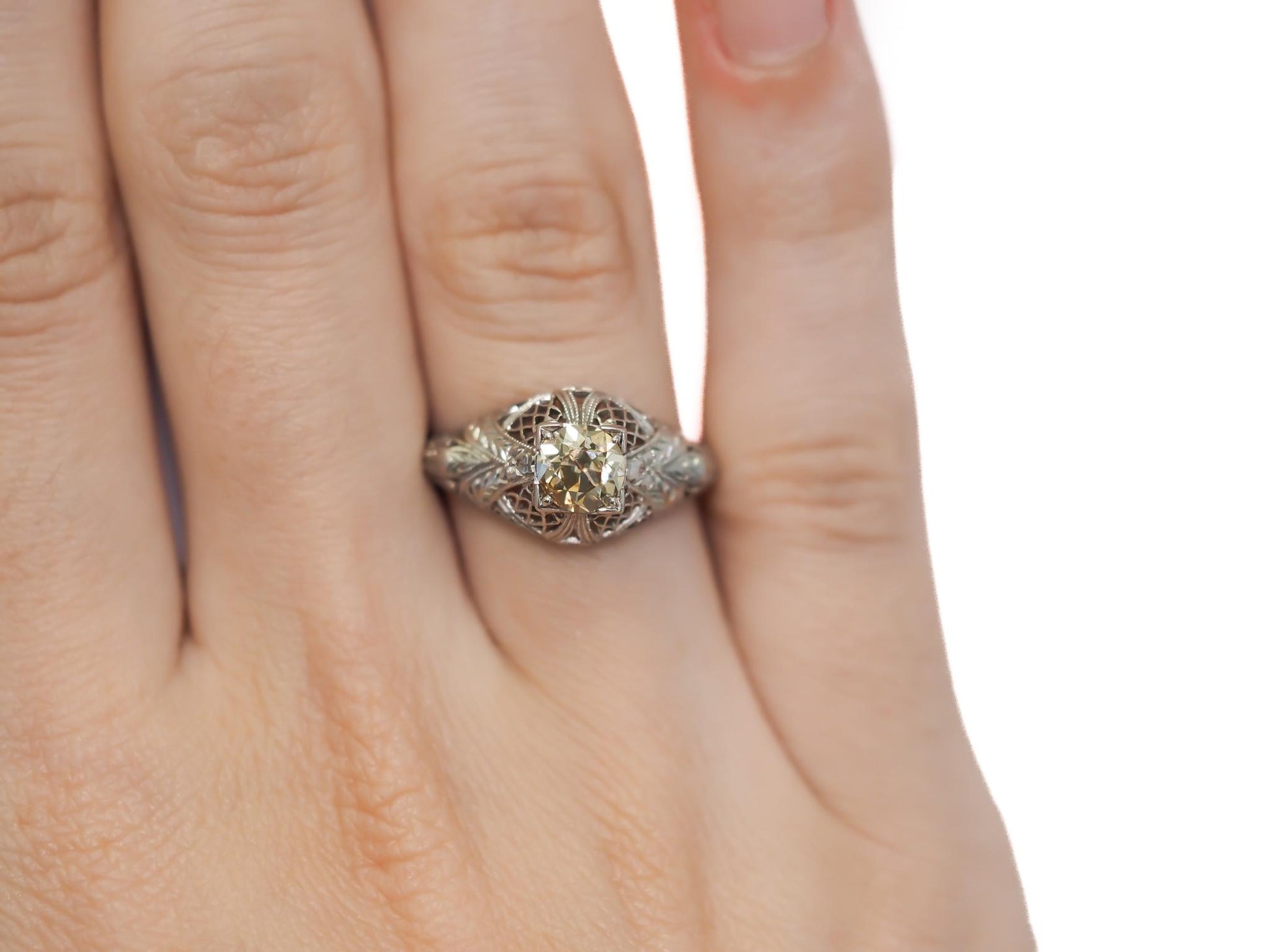 Circa 1900s GIA Fancy Brown Old European Brilliant Diamond Engagement Ring - VEG