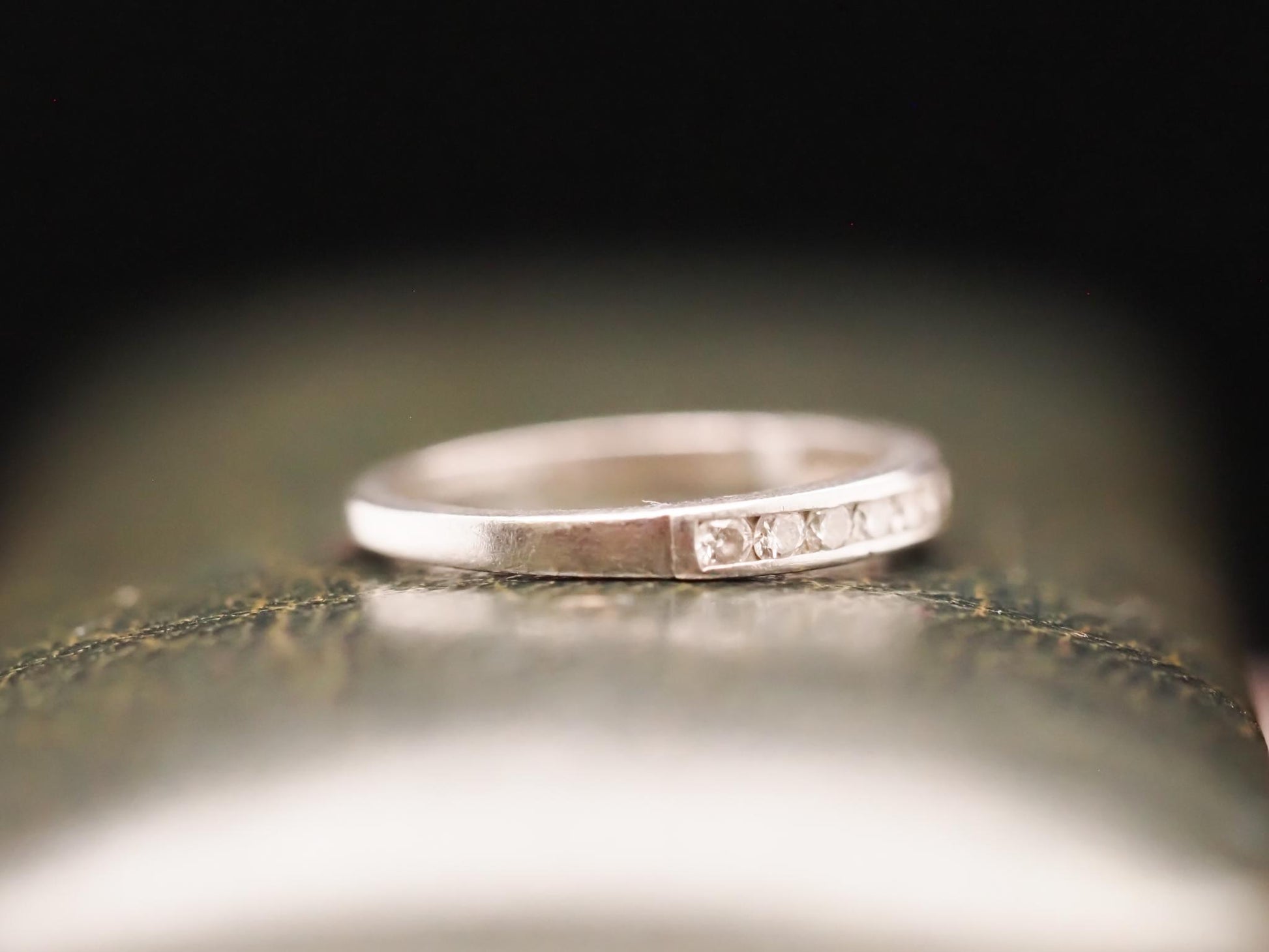 Circa 1943 Engraved Tiffany & Co Diamond Wedding Band - VHK#634