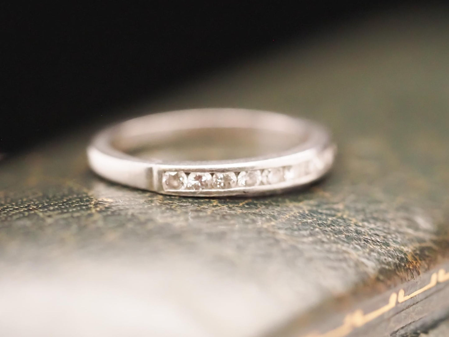 Circa 1943 Engraved Tiffany & Co Diamond Wedding Band - VHK#634