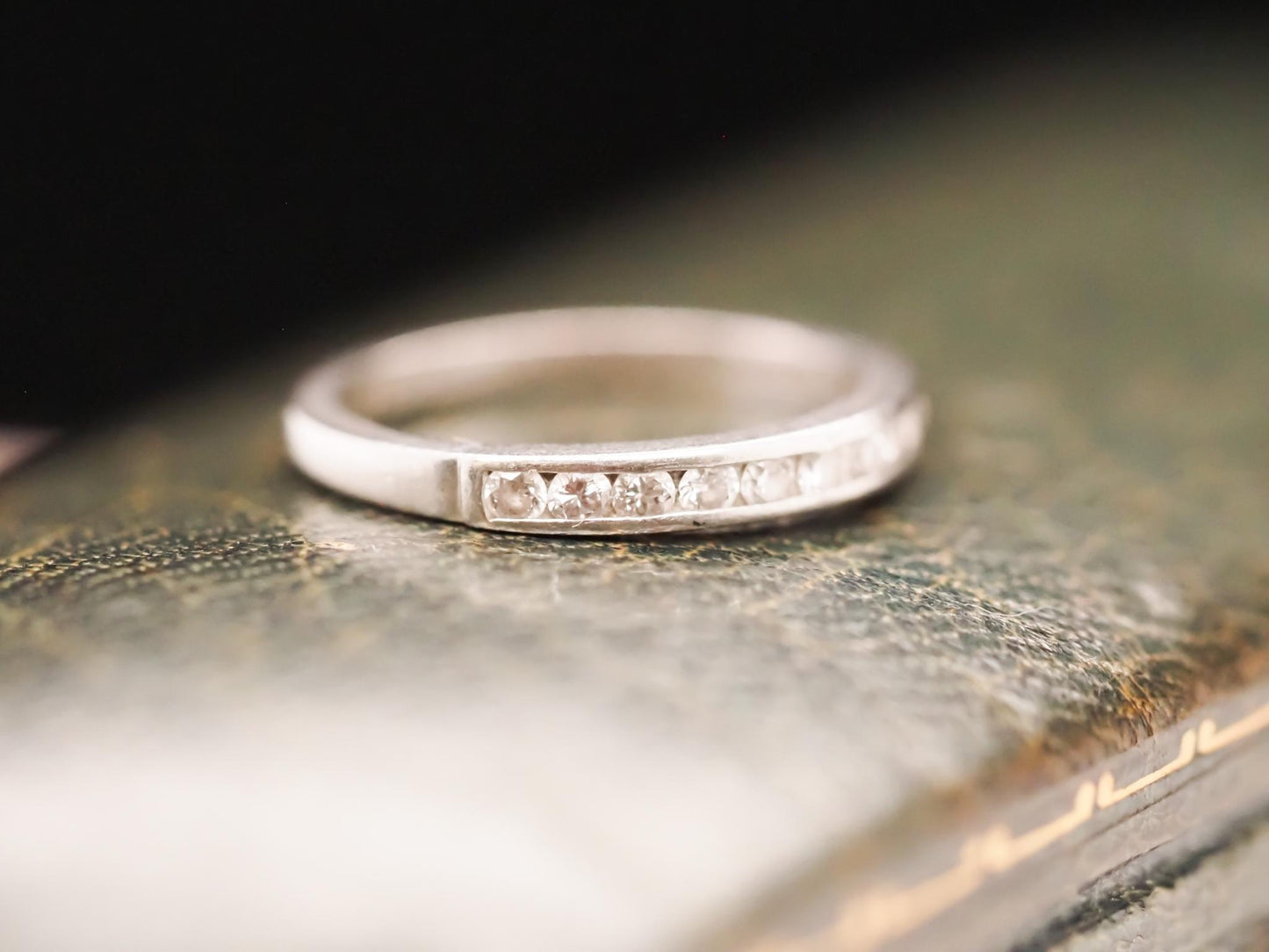 Circa 1943 Engraved Tiffany & Co Diamond Wedding Band - VHK#634