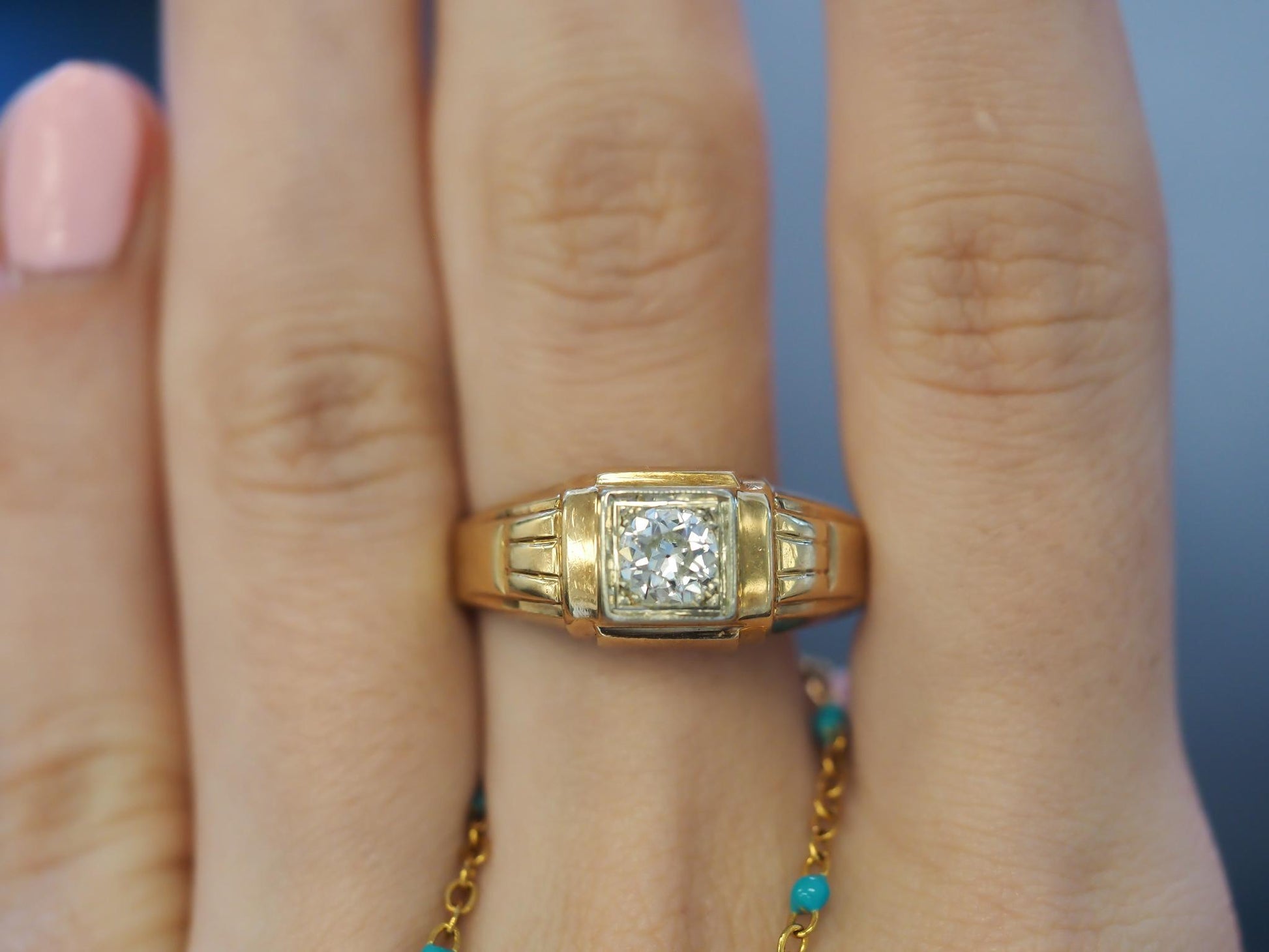 Estate Art Deco .50ct Old European Diamond Engagement Ring - VHK#878a