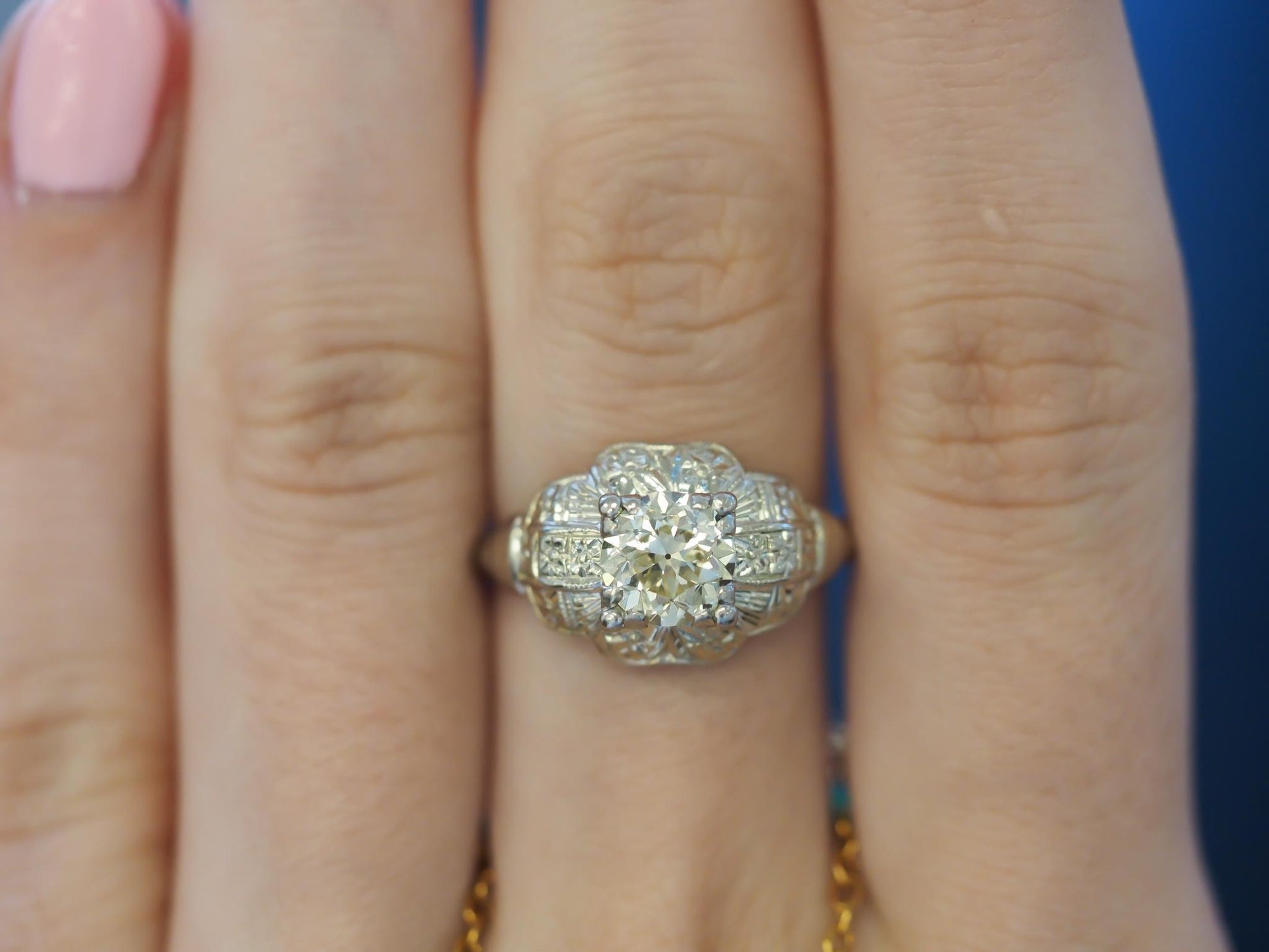 Estate Art Deco 1.00ct Old European Diamond Engagement Ring - VHK#951a