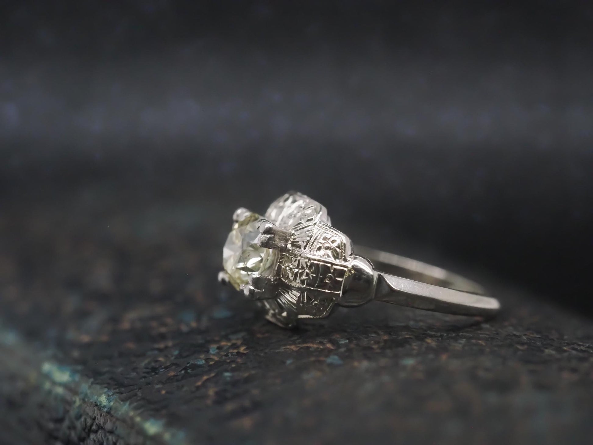 Estate Art Deco 1.00ct Old European Diamond Engagement Ring - VHK#951a