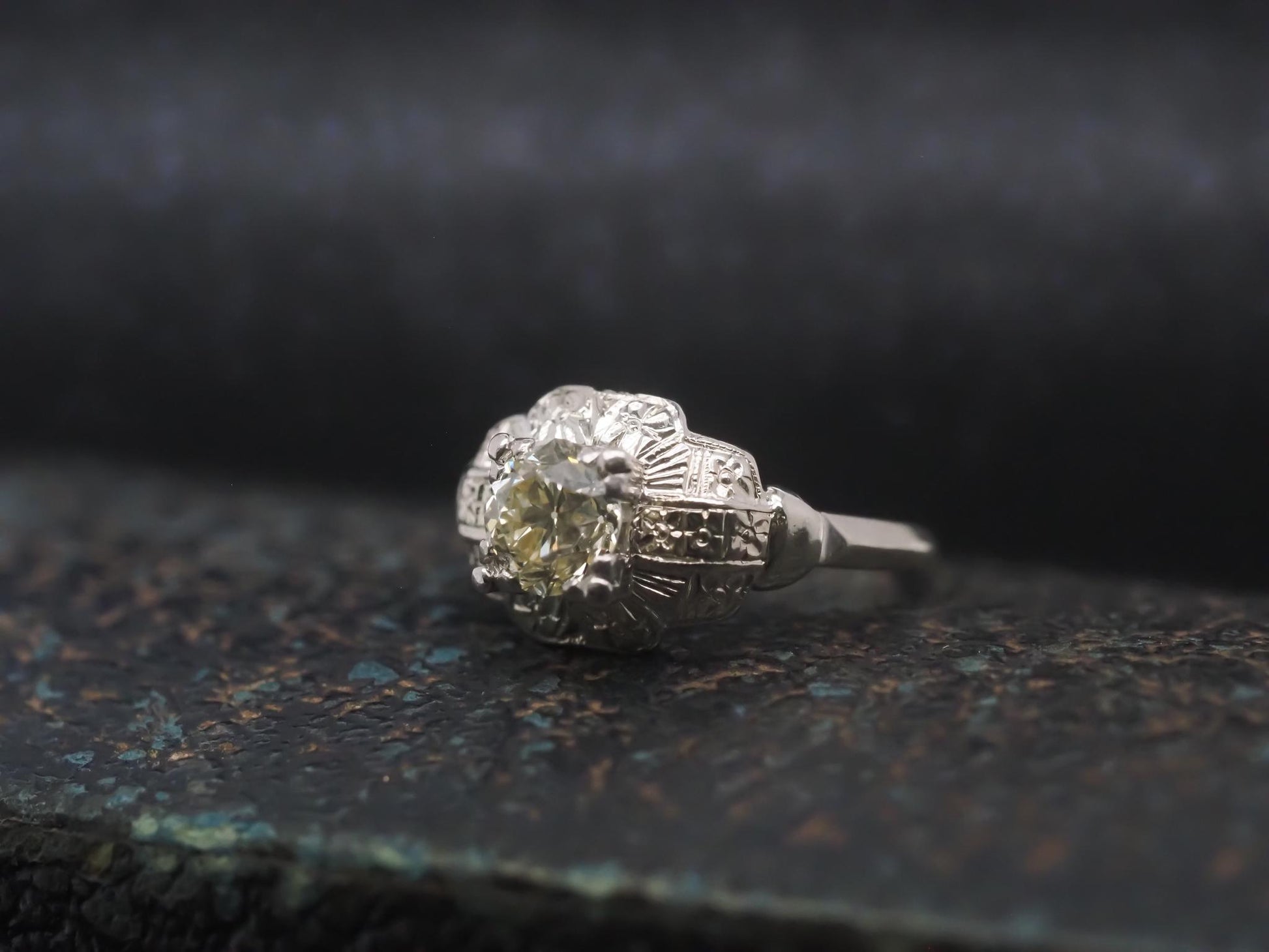 Estate Art Deco 1.00ct Old European Diamond Engagement Ring - VHK#951a