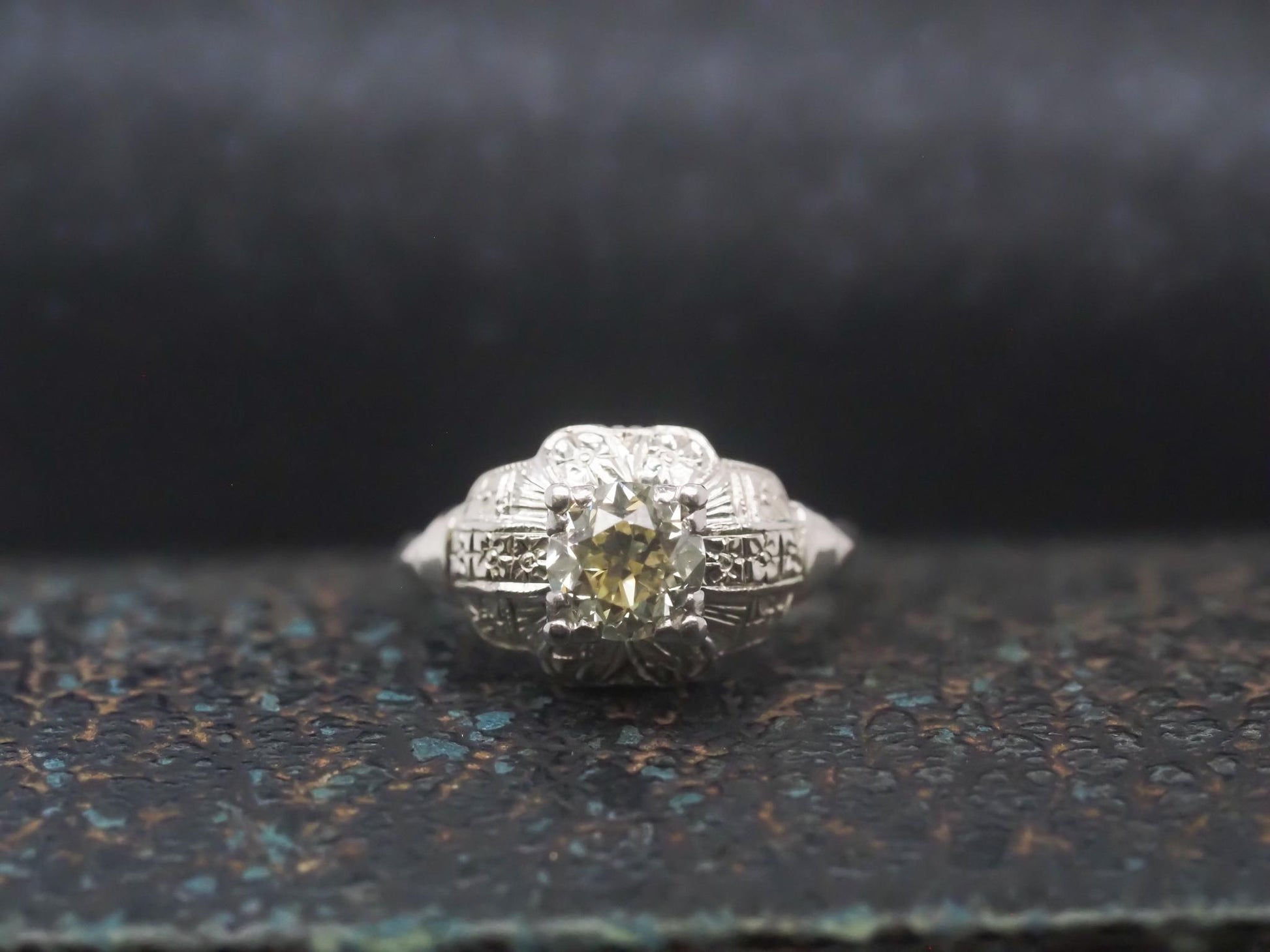 Estate Art Deco 1.00ct Old European Diamond Engagement Ring - VHK#951a