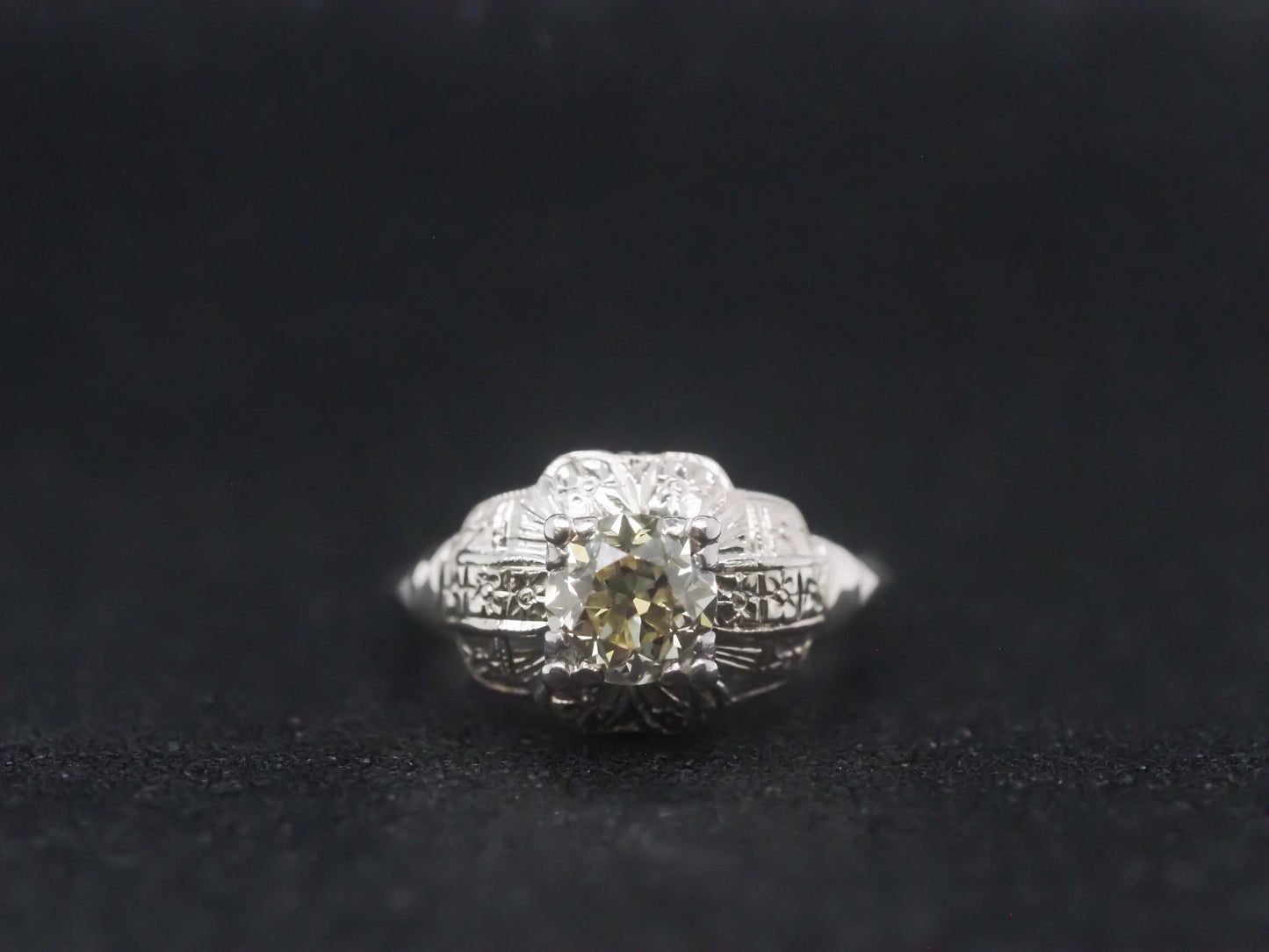 Estate Art Deco 1.00ct Old European Diamond Engagement Ring - VHK#951a