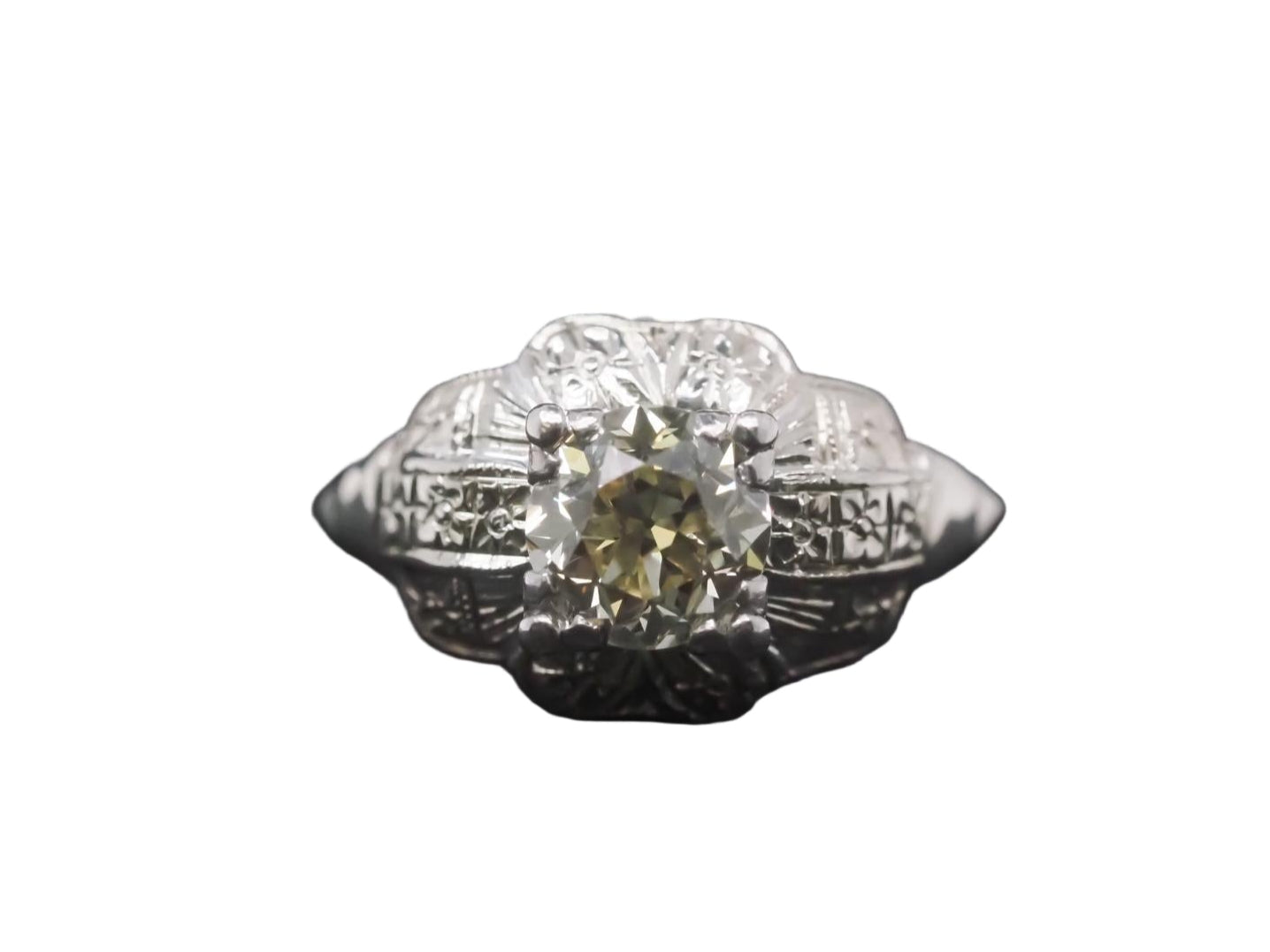 Estate Art Deco 1.00ct Old European Diamond Engagement Ring - VHK#951a