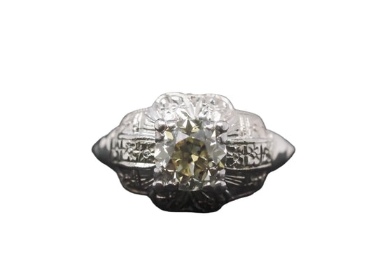Estate Art Deco 1.00ct Old European Diamond Engagement Ring - VHK#951a