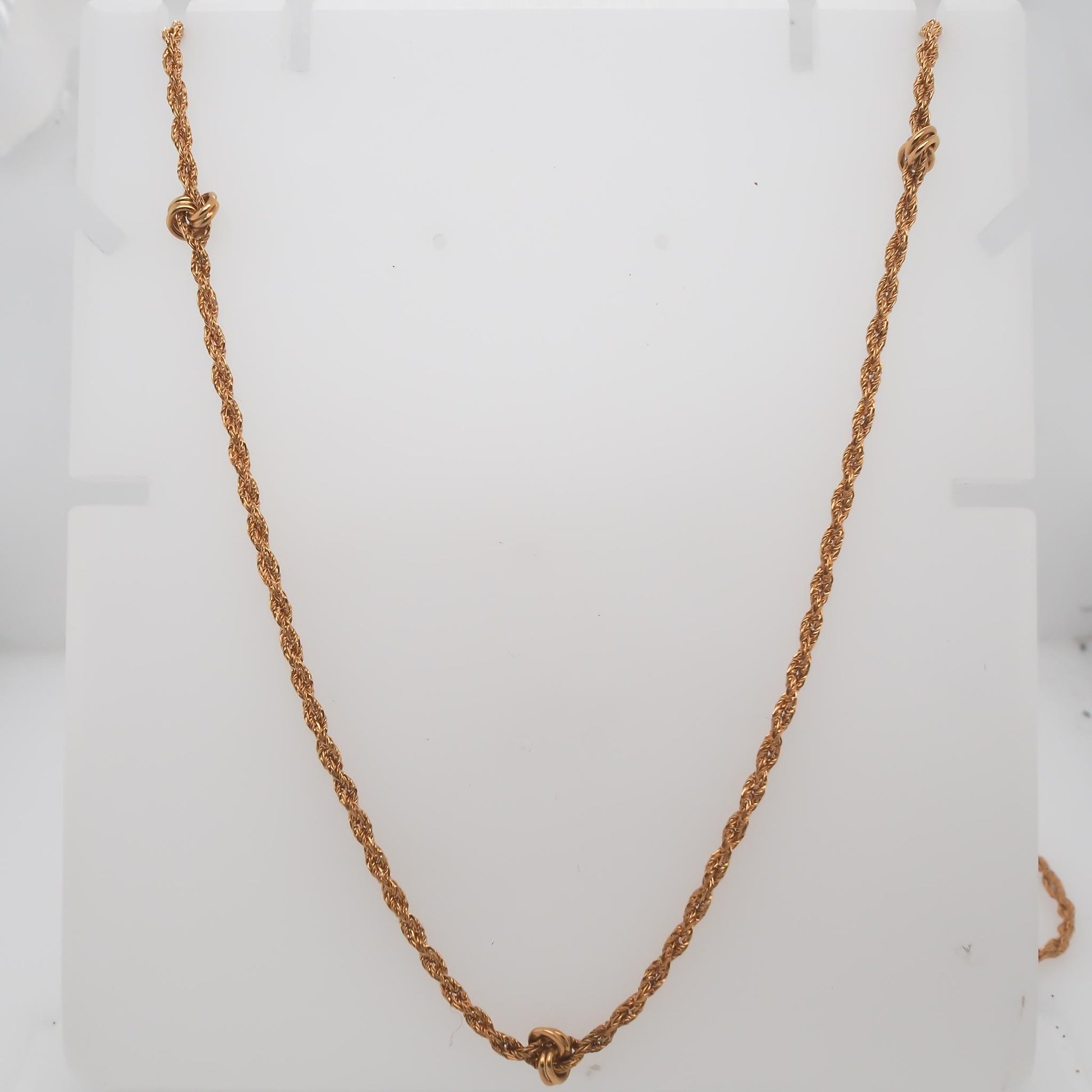 Estate Antique 18K Yellow Gold Unique Knot Link Chain - VHK#381a