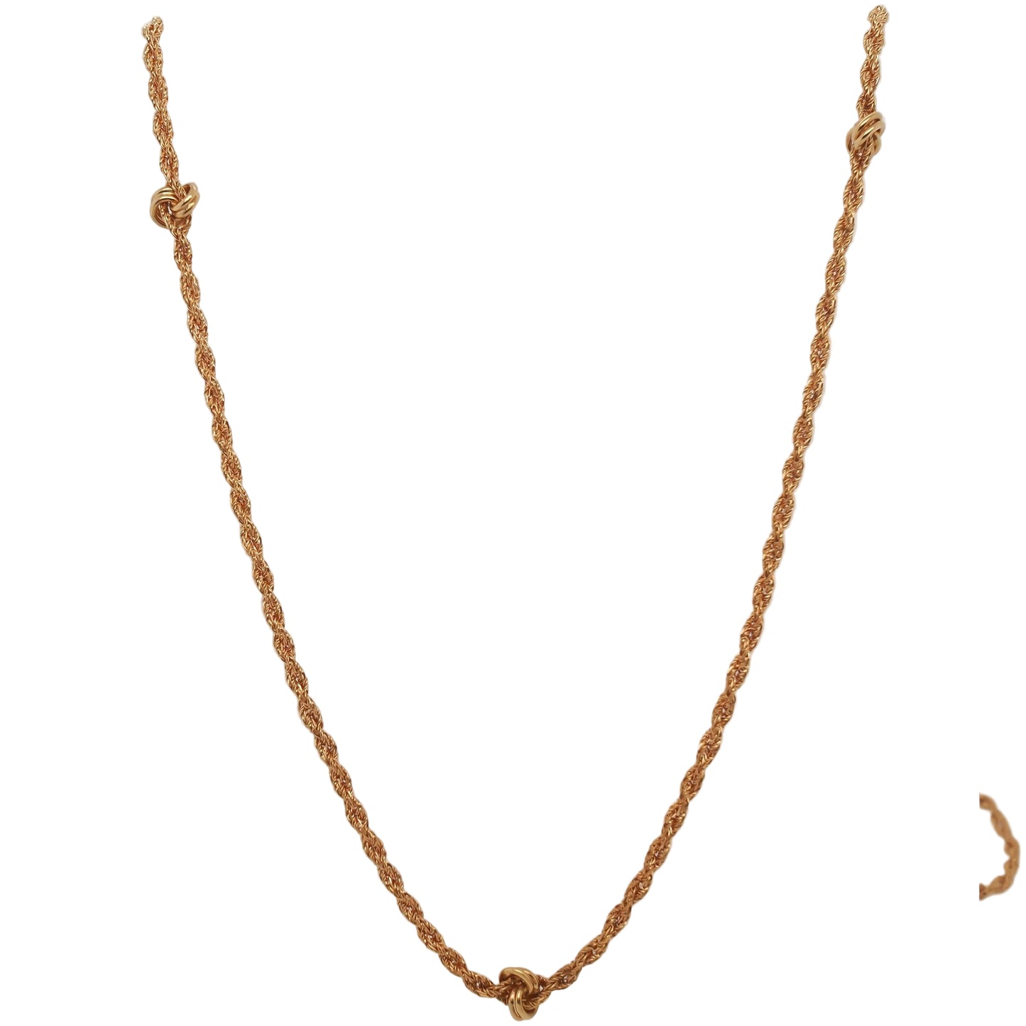 Estate Antique 18K Yellow Gold Unique Knot Link Chain - VHK#381a