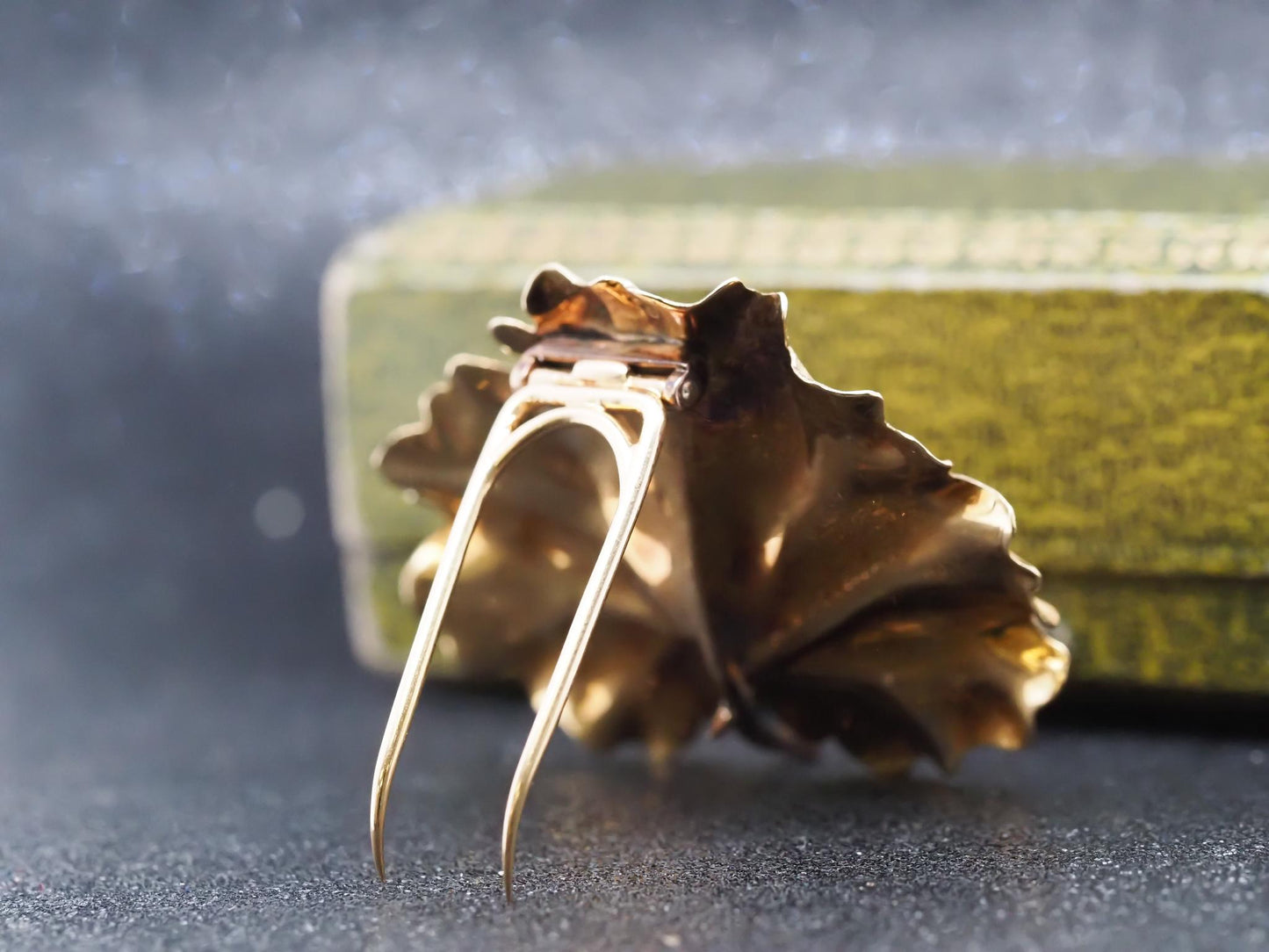 Estate 18K Yellow Gold Buccellati Leaf Brooch and Pin - VHK#243b