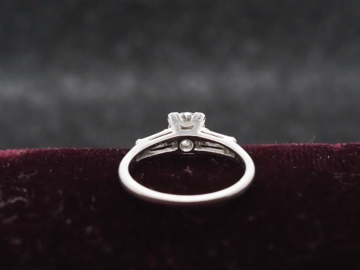 Estate 1950s Platinum .65ct Diamond Engagement Ring - VHK#405a