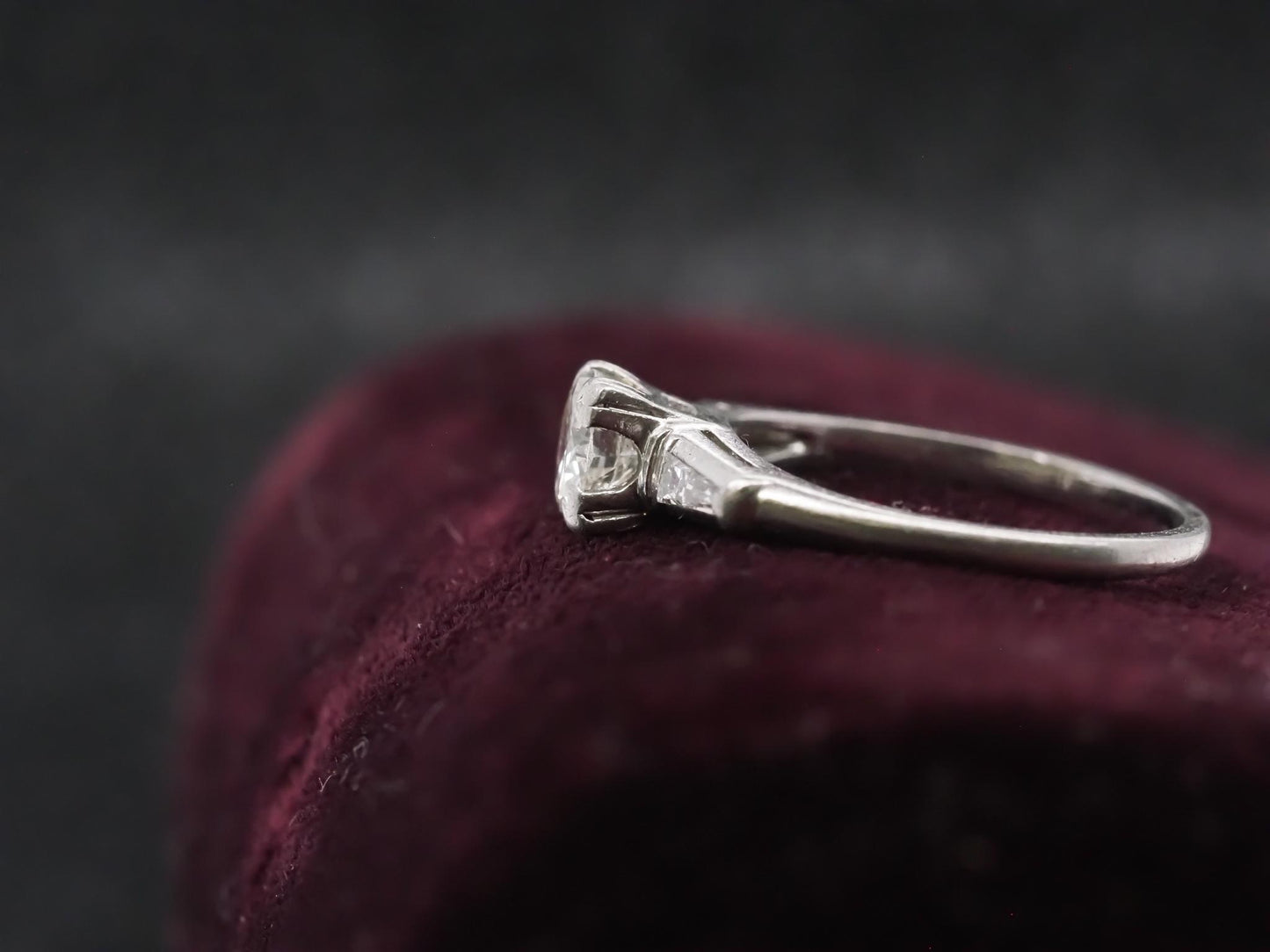 Estate 1950s Platinum .65ct Diamond Engagement Ring - VHK#405a