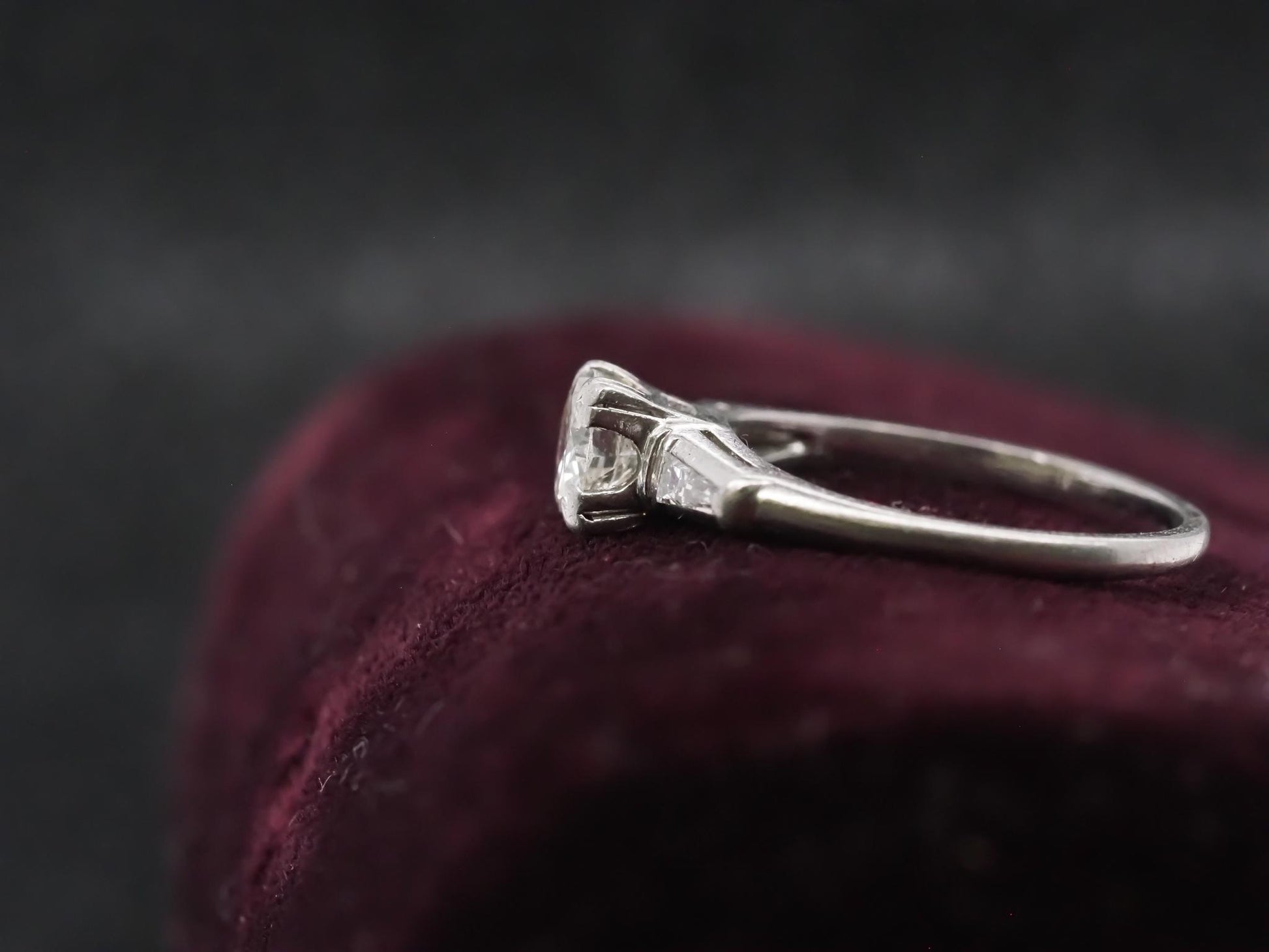 Estate 1950s Platinum .65ct Diamond Engagement Ring - VHK#405a