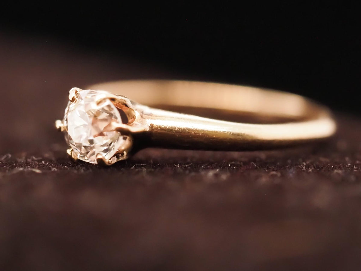 Circa 1900s .55ct Old European Brilliant Diamond Engagement Ring - VHK#638