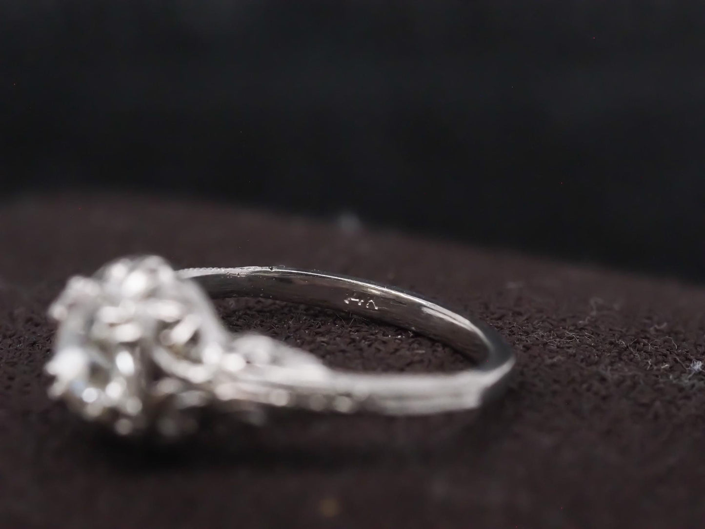 Estate Art Deco .80ct Old European Diamond 14K Gold Engagement Ring - VHK#712C