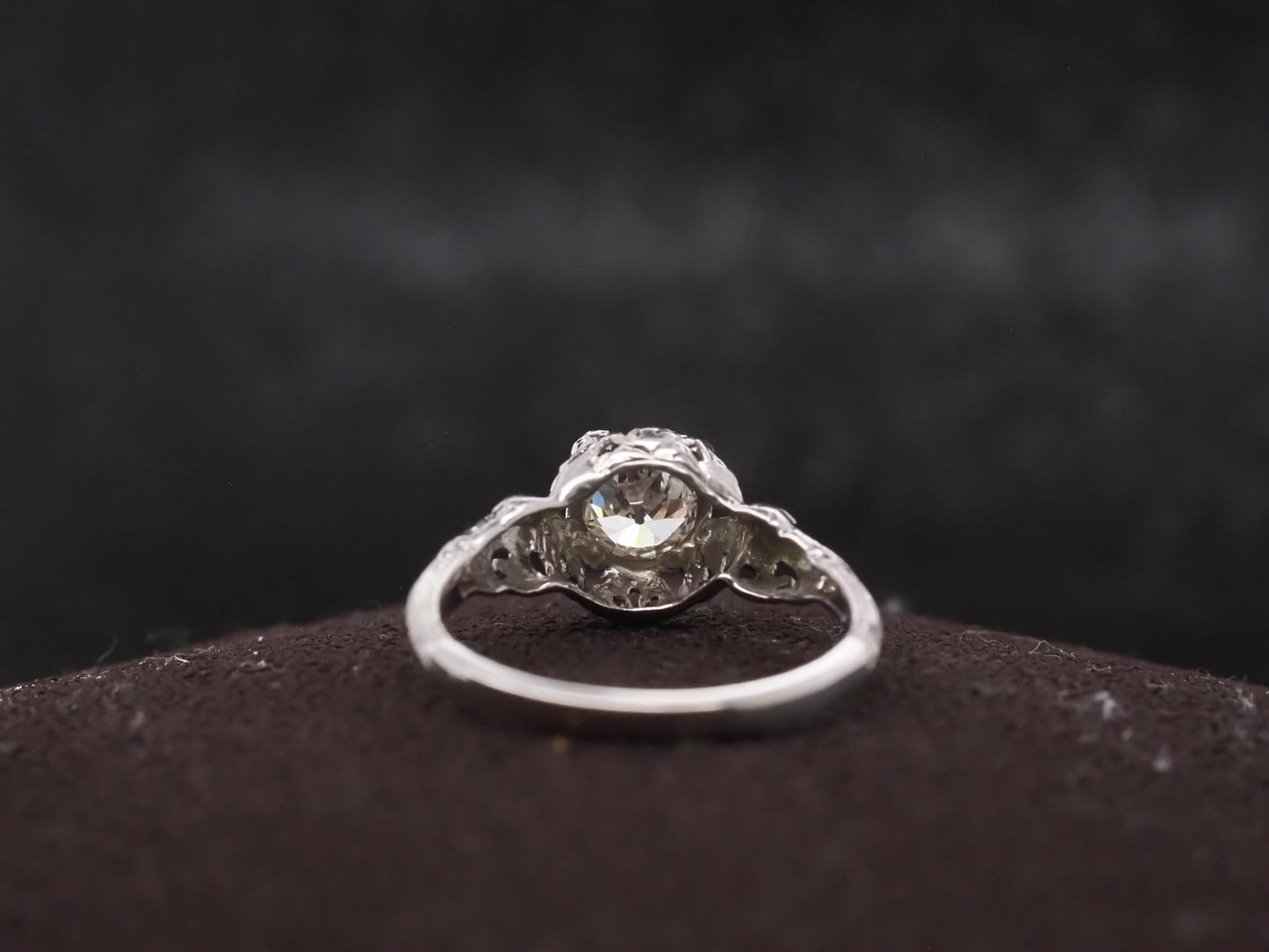 Estate Art Deco .80ct Old European Diamond 14K Gold Engagement Ring - VHK#712C